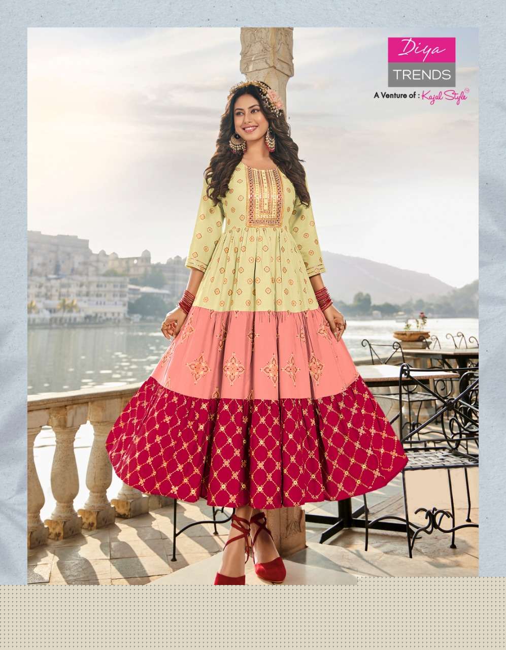 GROOM VOL-5 BY DIYA TRENDS 5001 TO 5010 SERIES BEAUTIFUL SUITS COLORFUL STYLISH FANCY CASUAL WEAR & ETHNIC WEAR RAYON PRINT GOWNS AT WHOLESALE PRICE