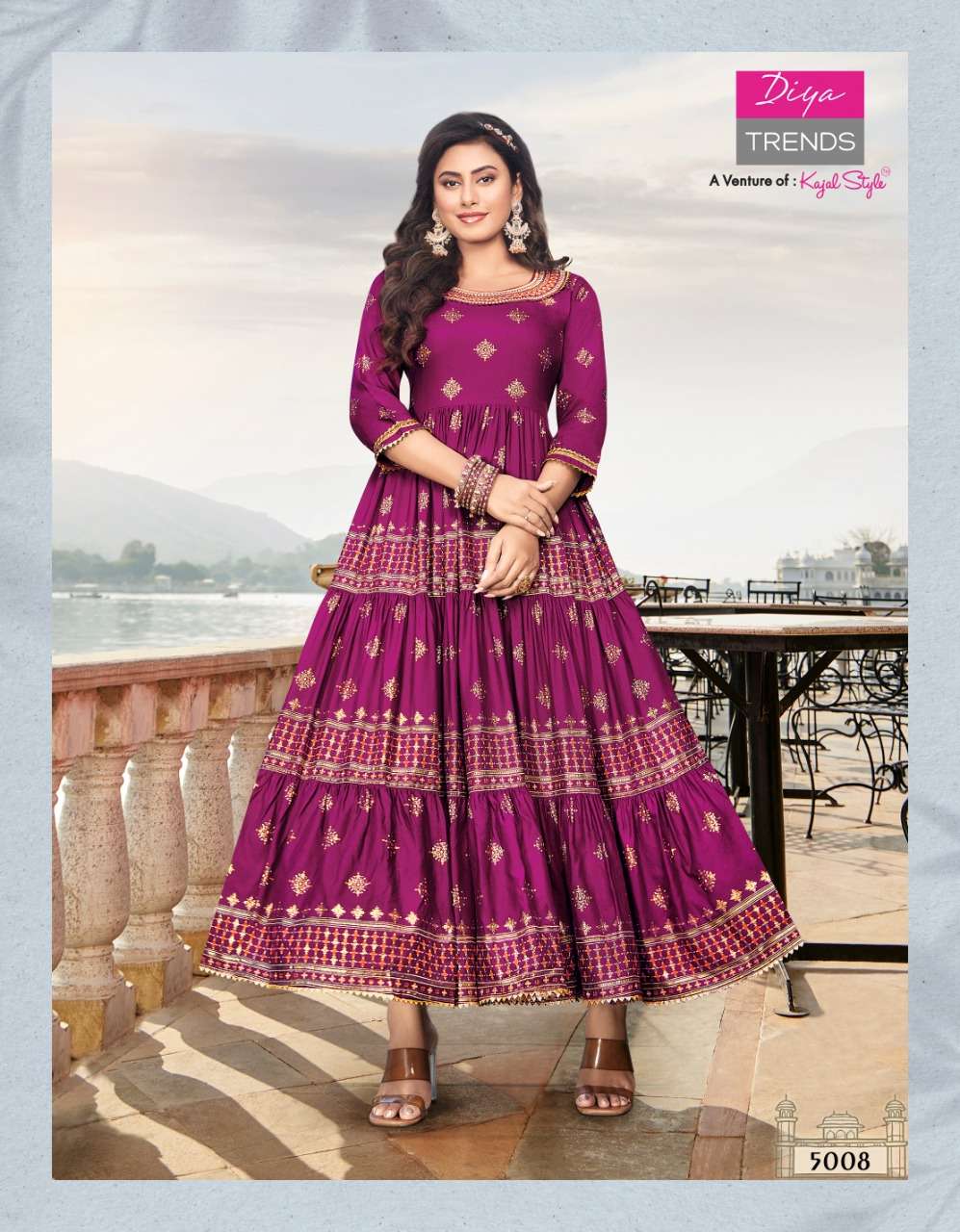 GROOM VOL-5 BY DIYA TRENDS 5001 TO 5010 SERIES BEAUTIFUL SUITS COLORFUL STYLISH FANCY CASUAL WEAR & ETHNIC WEAR RAYON PRINT GOWNS AT WHOLESALE PRICE