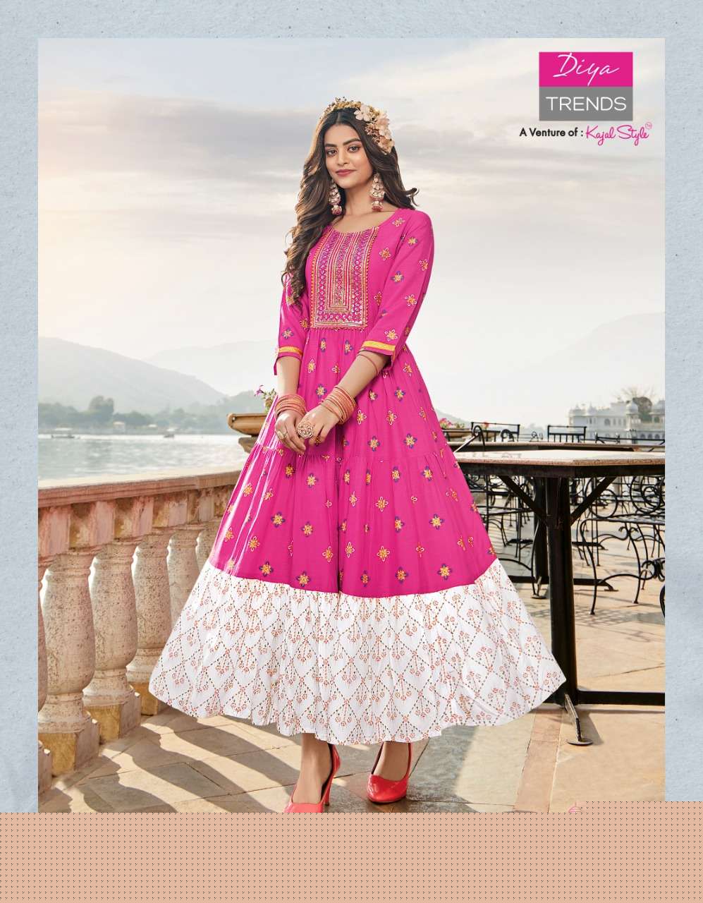 GROOM VOL-5 BY DIYA TRENDS 5001 TO 5010 SERIES BEAUTIFUL SUITS COLORFUL STYLISH FANCY CASUAL WEAR & ETHNIC WEAR RAYON PRINT GOWNS AT WHOLESALE PRICE