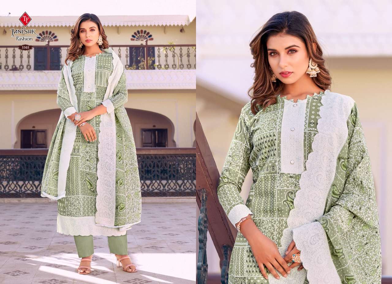 FALAK VOL 4 BY TANISHK FASHION 5301 TO 5308 SERIES DESIGNER STYLISH FANCY COLORFUL BEAUTIFUL PARTY WEAR & PURE COTTON PRINT KURTIS AT WHOLESALE PRICE