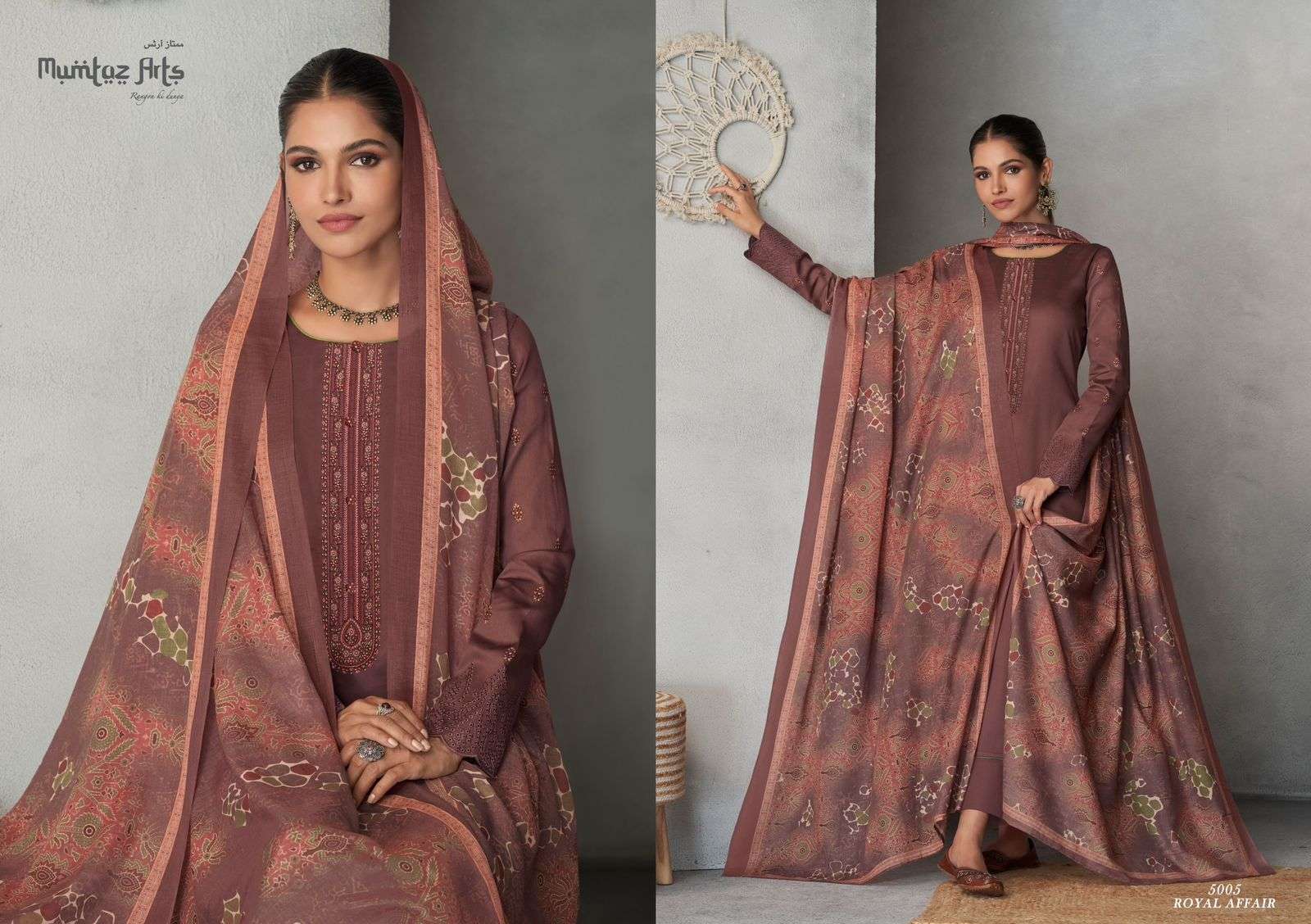 ROYAL AFFAIR BY MUMTAZ ARTS 5001 TO 5004 SERIES DESIGNER BEAUTIFUL STYLISH FANCY COLORFUL PARTY WEAR & PURE JAM SATIN AT WHOLESALE PRICE