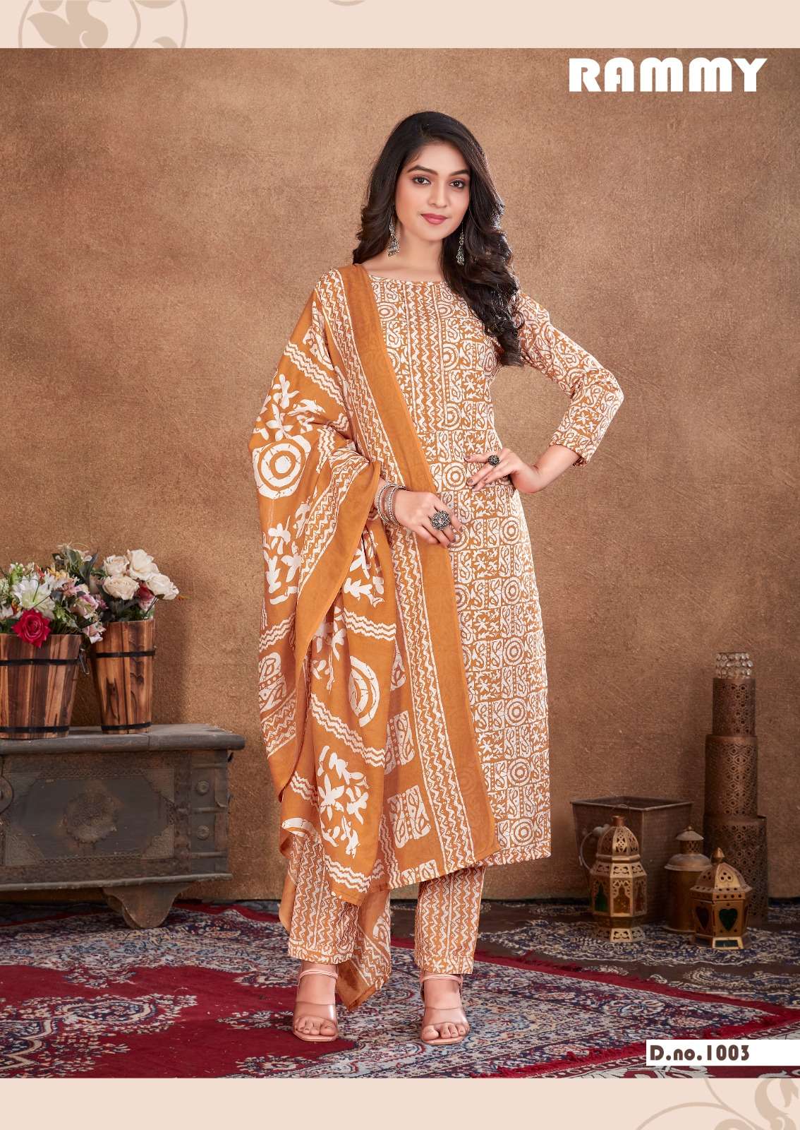 RAMMY BY SKT SUITS 1001 TO 1012 SERIES BEAUTIFUL FESTIVE SUITS COLORFUL STYLISH FANCY CASUAL WEAR & ETHNIC WEAR SOFT COTTON PRINT DRESSES AT WHOLESALE PRICE