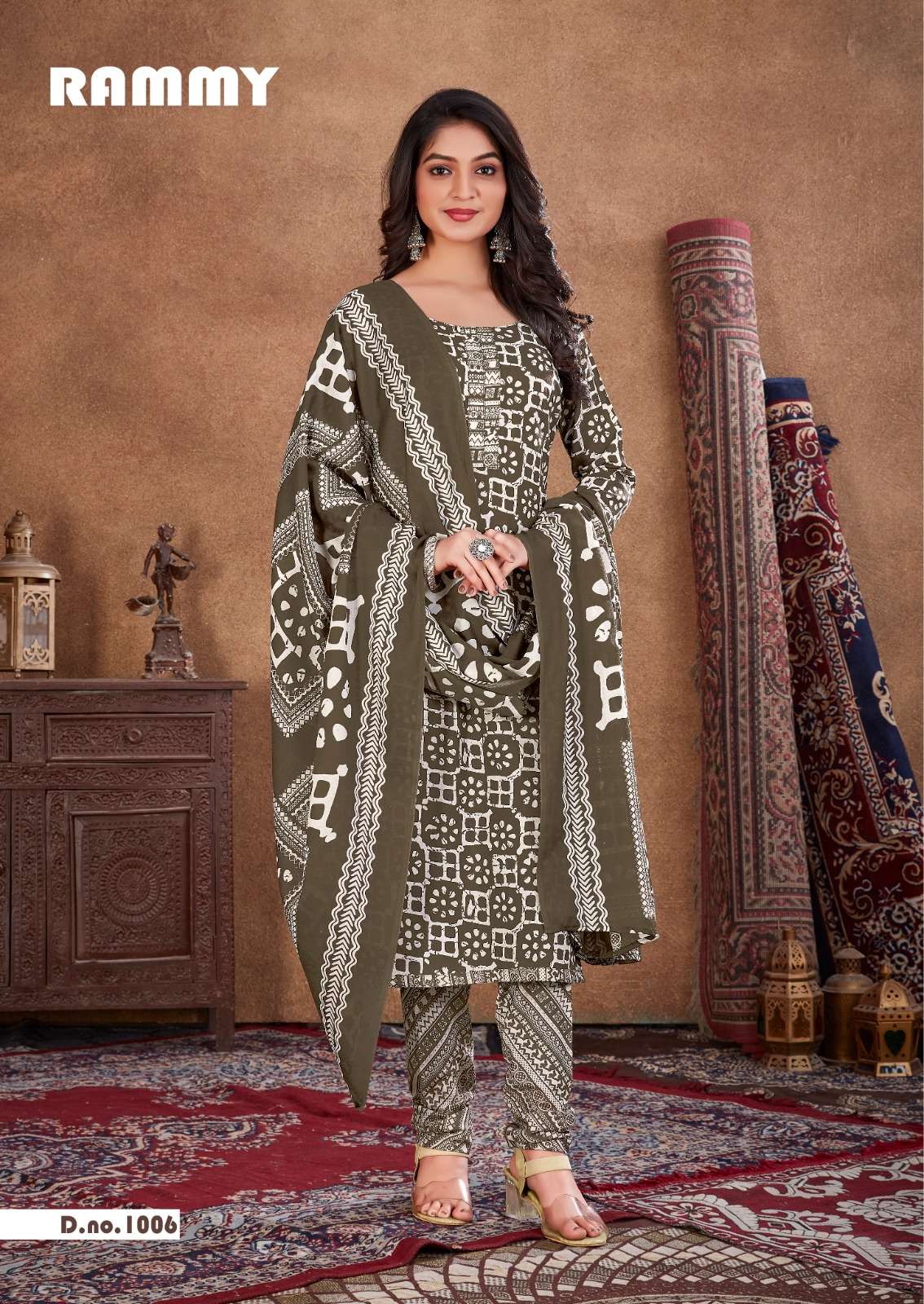 RAMMY BY SKT SUITS 1001 TO 1012 SERIES BEAUTIFUL FESTIVE SUITS COLORFUL STYLISH FANCY CASUAL WEAR & ETHNIC WEAR SOFT COTTON PRINT DRESSES AT WHOLESALE PRICE