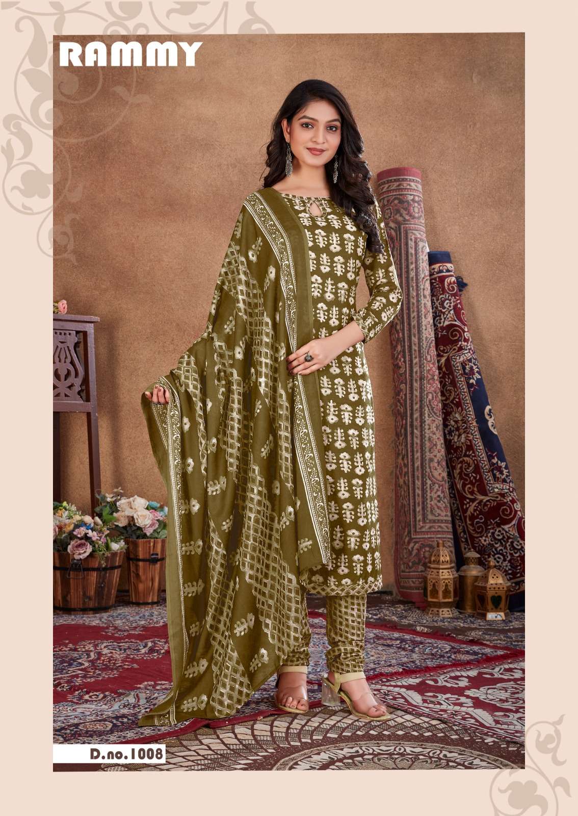 RAMMY BY SKT SUITS 1001 TO 1012 SERIES BEAUTIFUL FESTIVE SUITS COLORFUL STYLISH FANCY CASUAL WEAR & ETHNIC WEAR SOFT COTTON PRINT DRESSES AT WHOLESALE PRICE