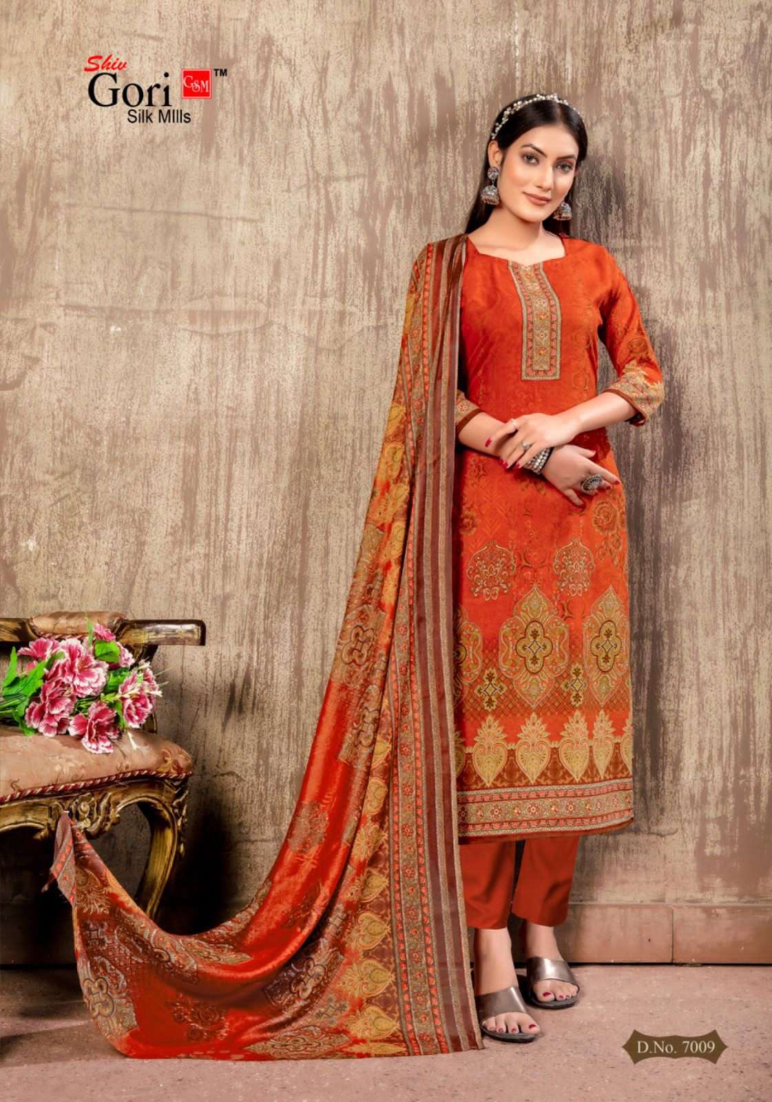 SON PARI VOL-7 BY SHIV GORI SILK MILLS 7001 TO 7010 SERIES BEAUTIFUL SUITS COLORFUL STYLISH FANCY CASUAL WEAR & ETHNIC WEAR RAYON PRINT DRESSES AT WHOLESALE PRICE