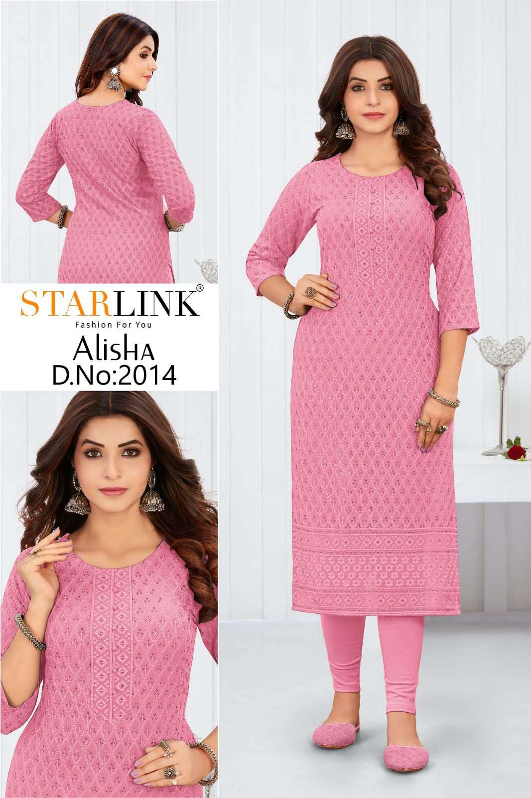 STARLINK BY ALISHA PRINT 2001 TO 2016 SERIES FESTIVE SUITS BEAUTIFUL FANCY COLORFUL STYLISH PARTY WEAR & OCCASIONAL WEAR RAYON WITH SHIFFLI WORK DRESSES AT WHOLESALE PRICE
