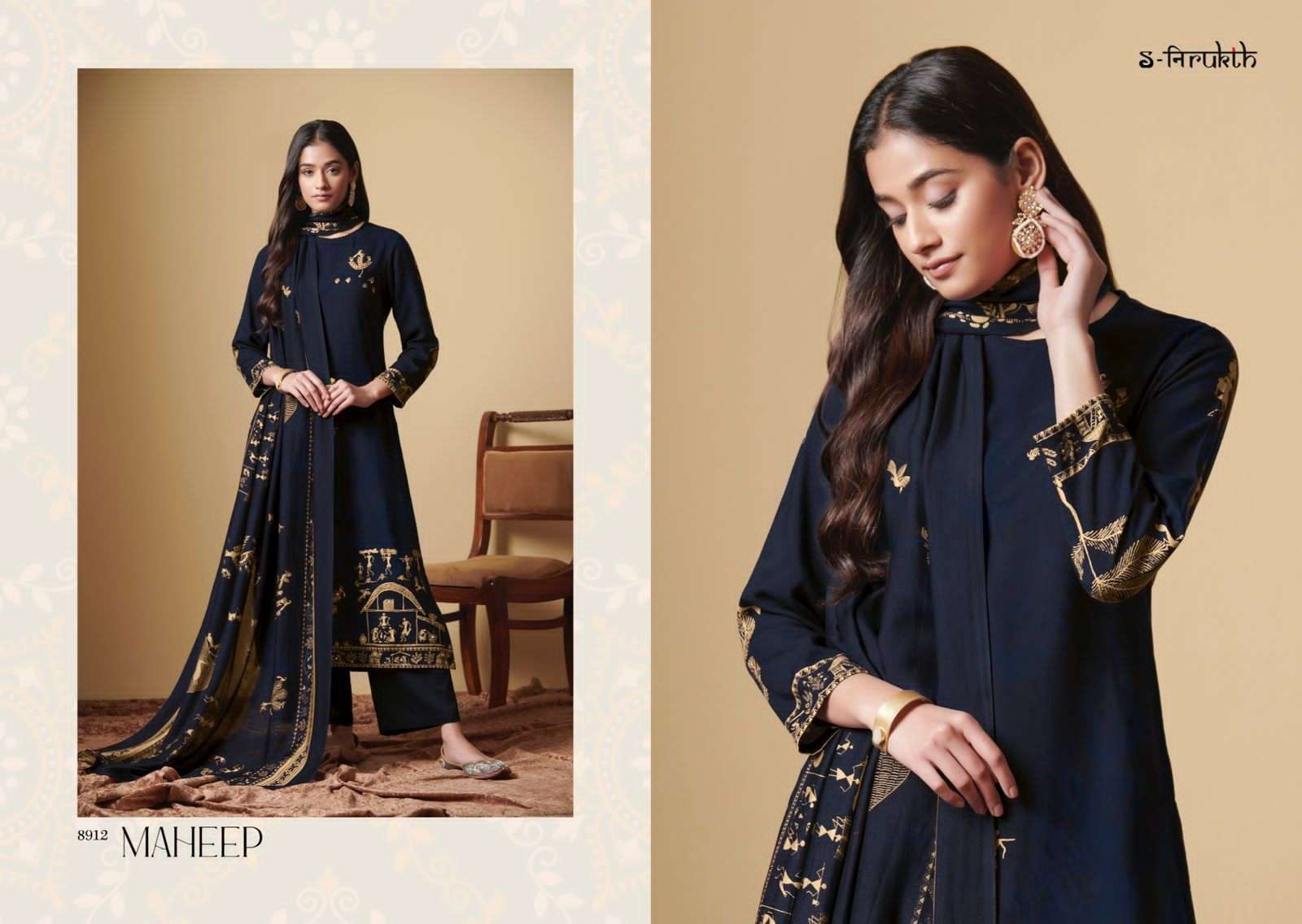 MAHEEP BY S-NIRUKTH BEAUTIFUL SUITS COLORFUL STYLISH FANCY CASUAL WEAR & ETHNIC WEAR SATIN DRESSES AT WHOLESALE PRICE