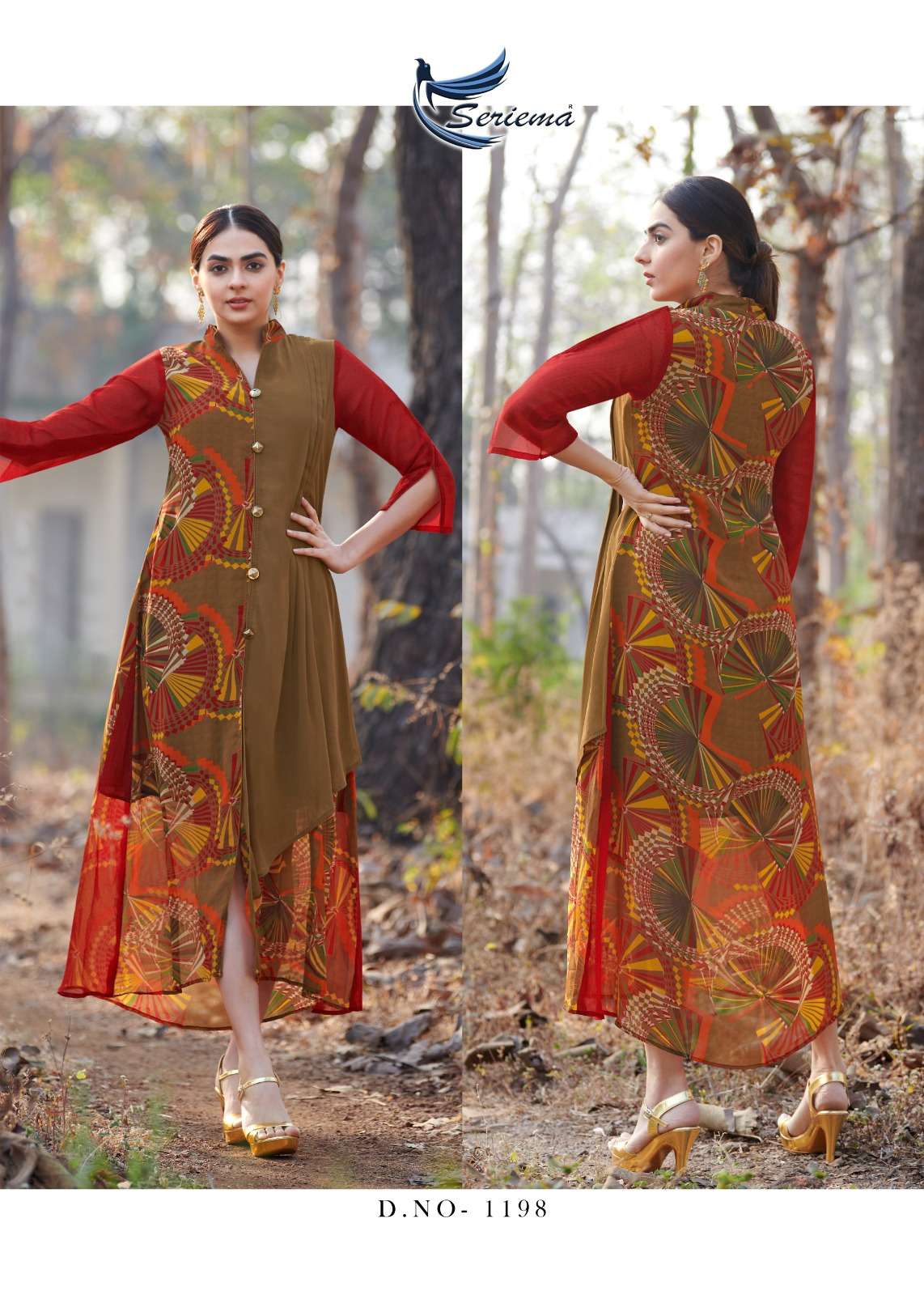 SHYNER BY SPARROW 1198 TO 1203 SERIES DESIGNER STYLISH FANCY COLORFUL BEAUTIFUL PARTY WEAR & ETHNIC WEAR COLLECTION GEORGETTE PRINT KURTIS AT WHOLESALE PRICE