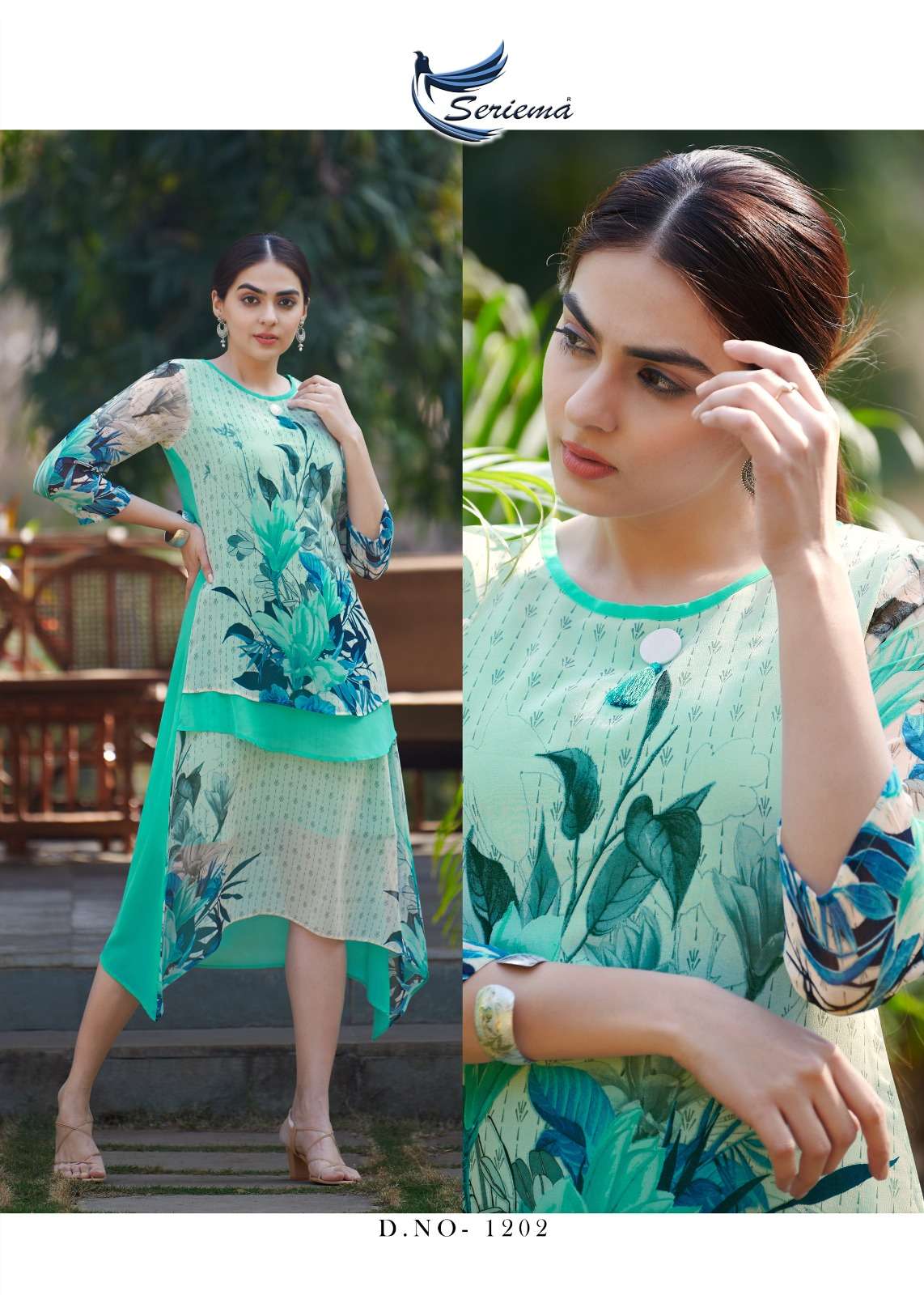 SHYNER BY SPARROW 1198 TO 1203 SERIES DESIGNER STYLISH FANCY COLORFUL BEAUTIFUL PARTY WEAR & ETHNIC WEAR COLLECTION GEORGETTE PRINT KURTIS AT WHOLESALE PRICE