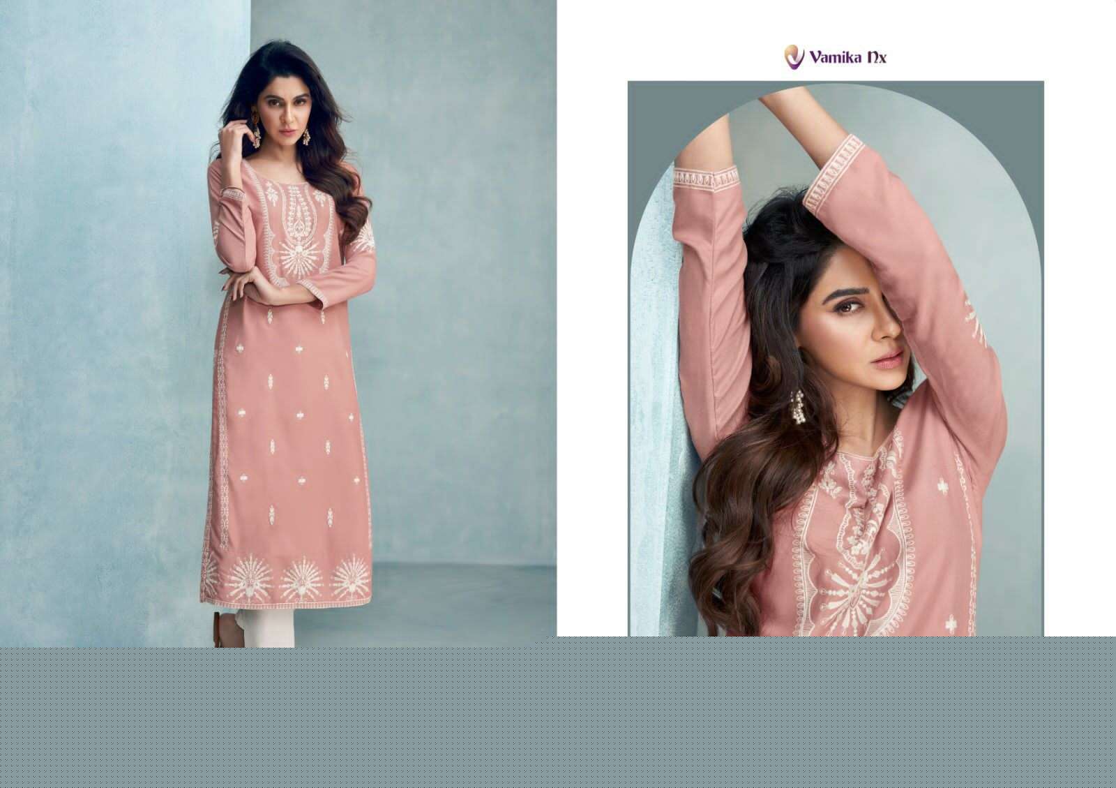 Rooh Vol-6 By Vamika 1130 To 1135 Series Designer Stylish Fancy Colorful Beautiful Party Wear & Ethnic Wear Collection Rayon Viscose Kurtis With Bottom At Wholesale Price