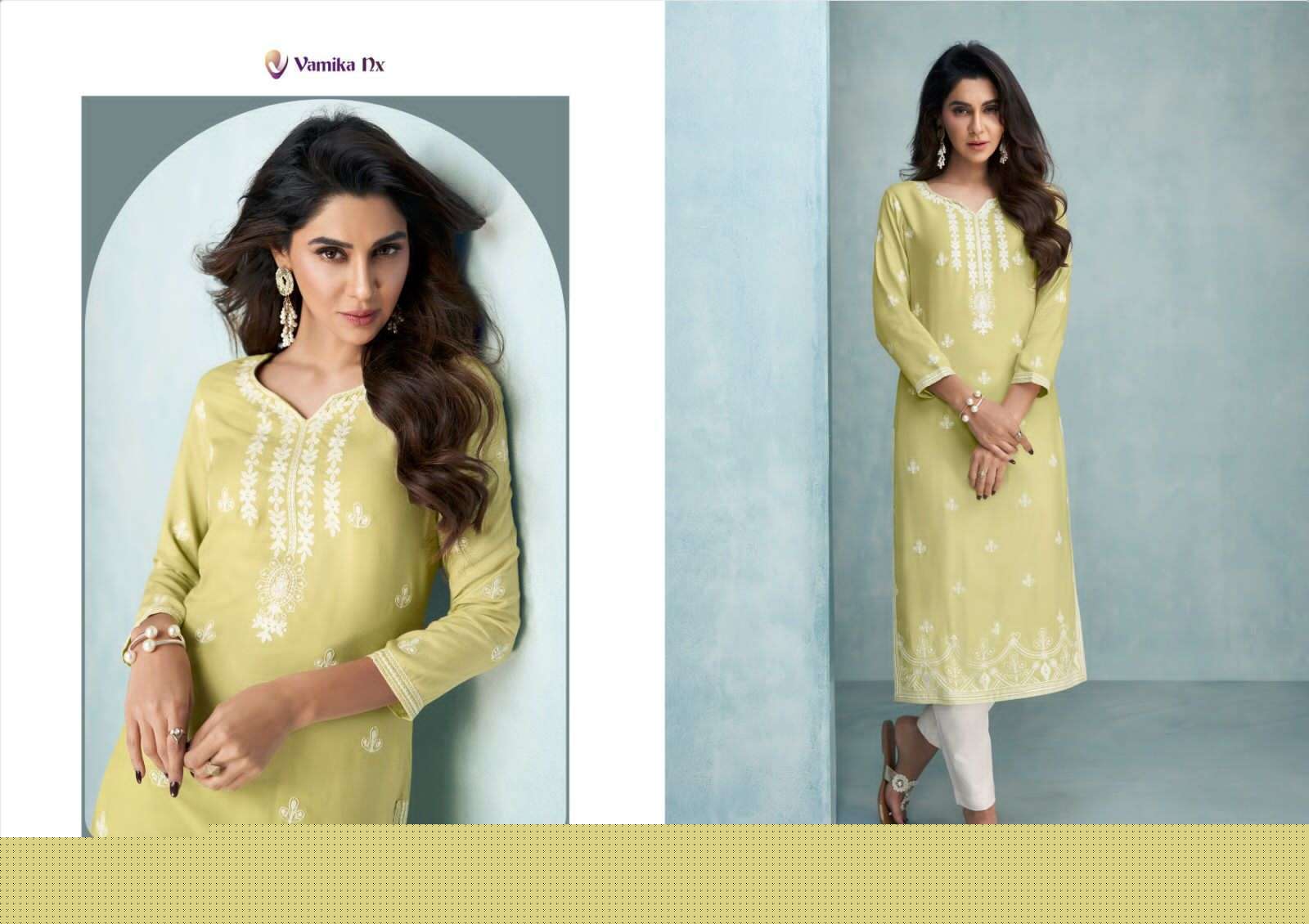 Rooh Vol-6 By Vamika 1130 To 1135 Series Designer Stylish Fancy Colorful Beautiful Party Wear & Ethnic Wear Collection Rayon Viscose Kurtis With Bottom At Wholesale Price