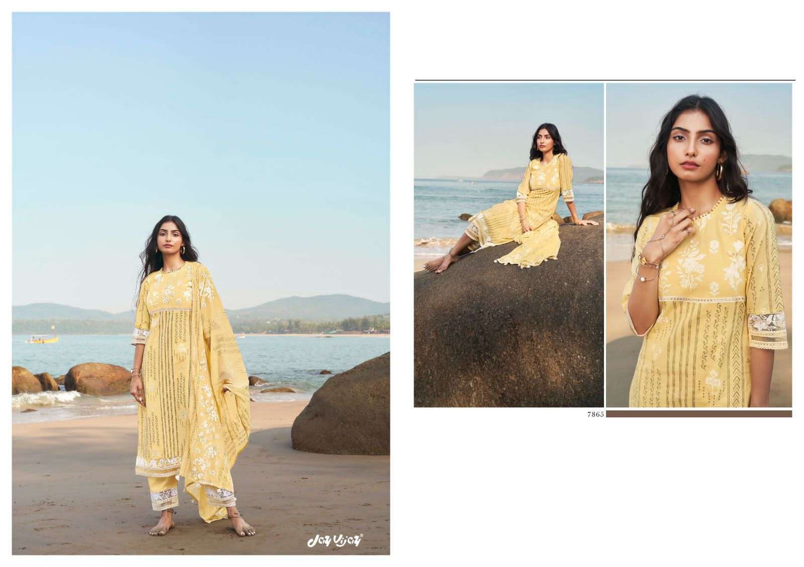 PARADISO BY JAY VIJAY PRINTS 7861 TO 7868 SERIES BEAUTIFUL INDIAN SUITS COLORFUL STYLISH FANCY CASUAL WEAR & ETHNIC WEAR PURE COTTON EMBROIDERED DRESSES AT WHOLESALE PRICE