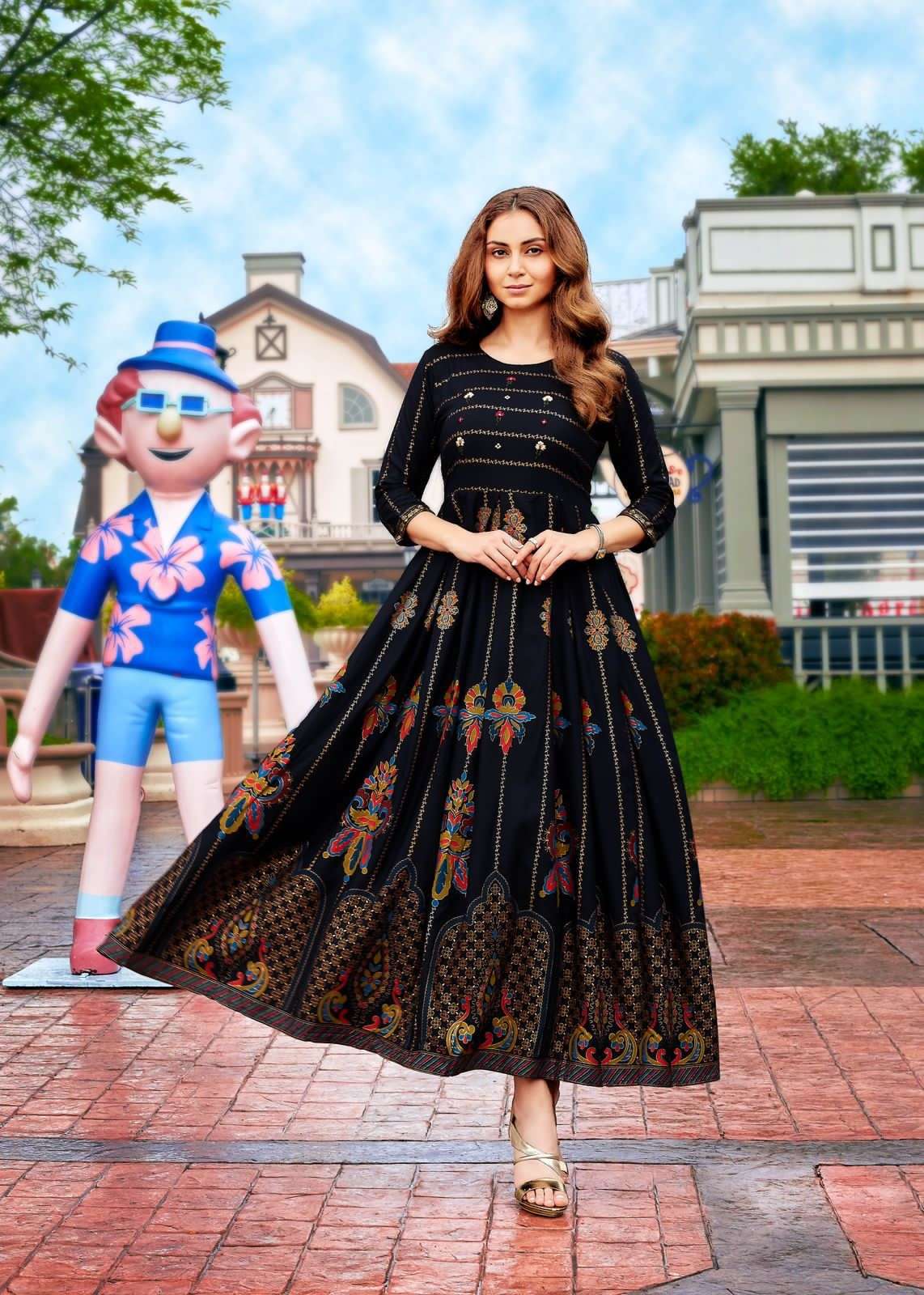 Riwaaz Vol-6 By Aradhna Fashion 6001 To 6012 Series Beautiful Suits Colorful Stylish Fancy Casual Wear & Ethnic Wear Rayon Print Gowns At Wholesale Price