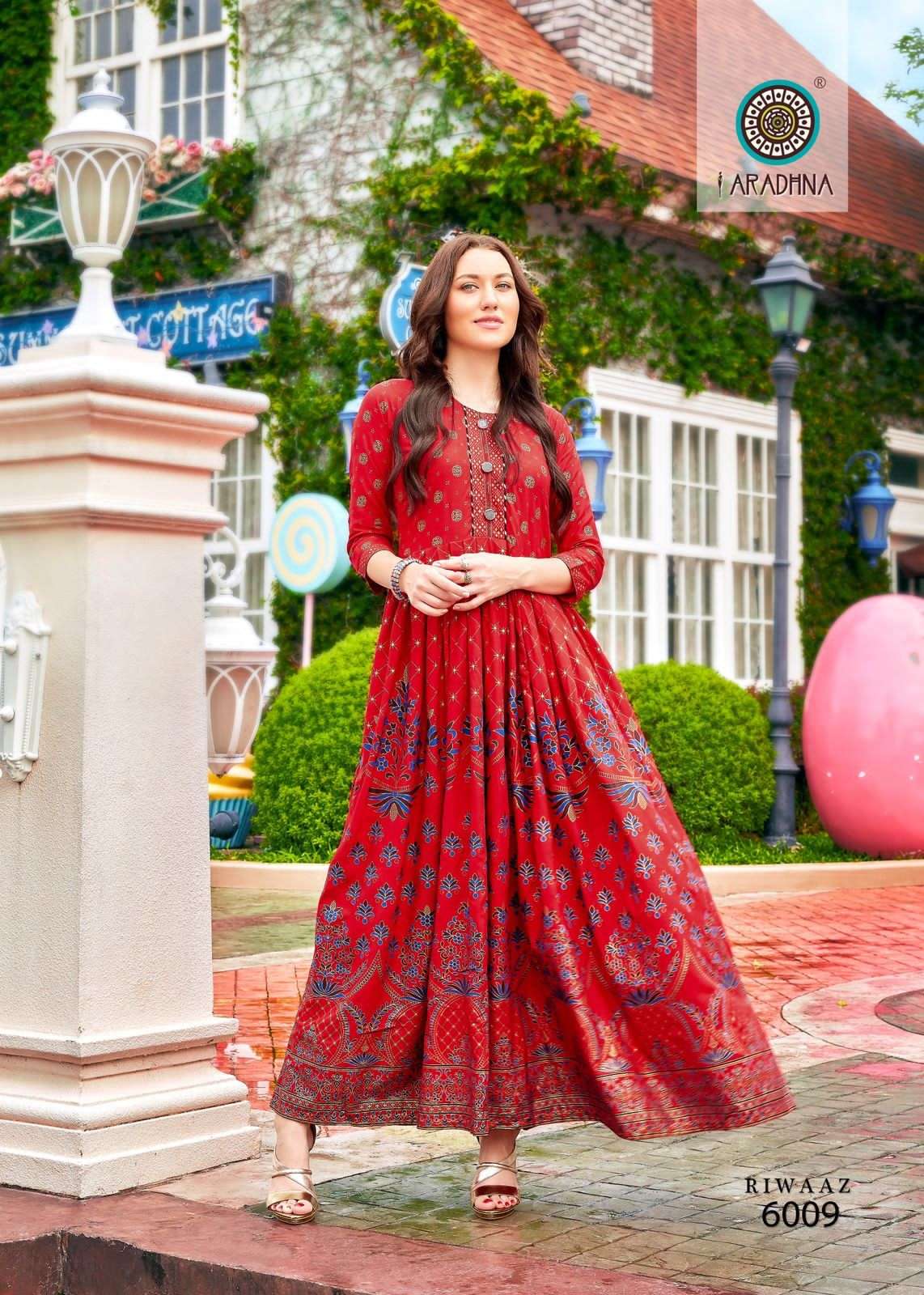 Riwaaz Vol-6 By Aradhna Fashion 6001 To 6012 Series Beautiful Suits Colorful Stylish Fancy Casual Wear & Ethnic Wear Rayon Print Gowns At Wholesale Price