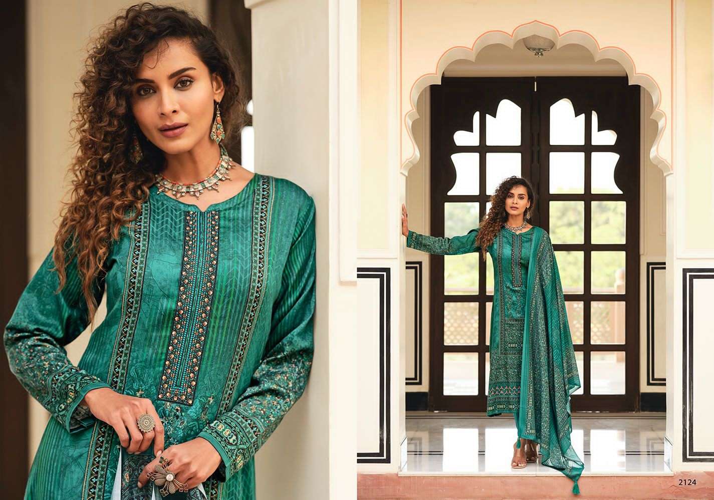 MAGHA BY SADHANA FASHION 2118 TO 2125 SERIES BEAUTIFUL FESTIVE SUITS COLORFUL STYLISH FANCY CASUAL WEAR & ETHNIC WEAR PURE JAM SILK PRINT DRESSES AT WHOLESALE PRICE