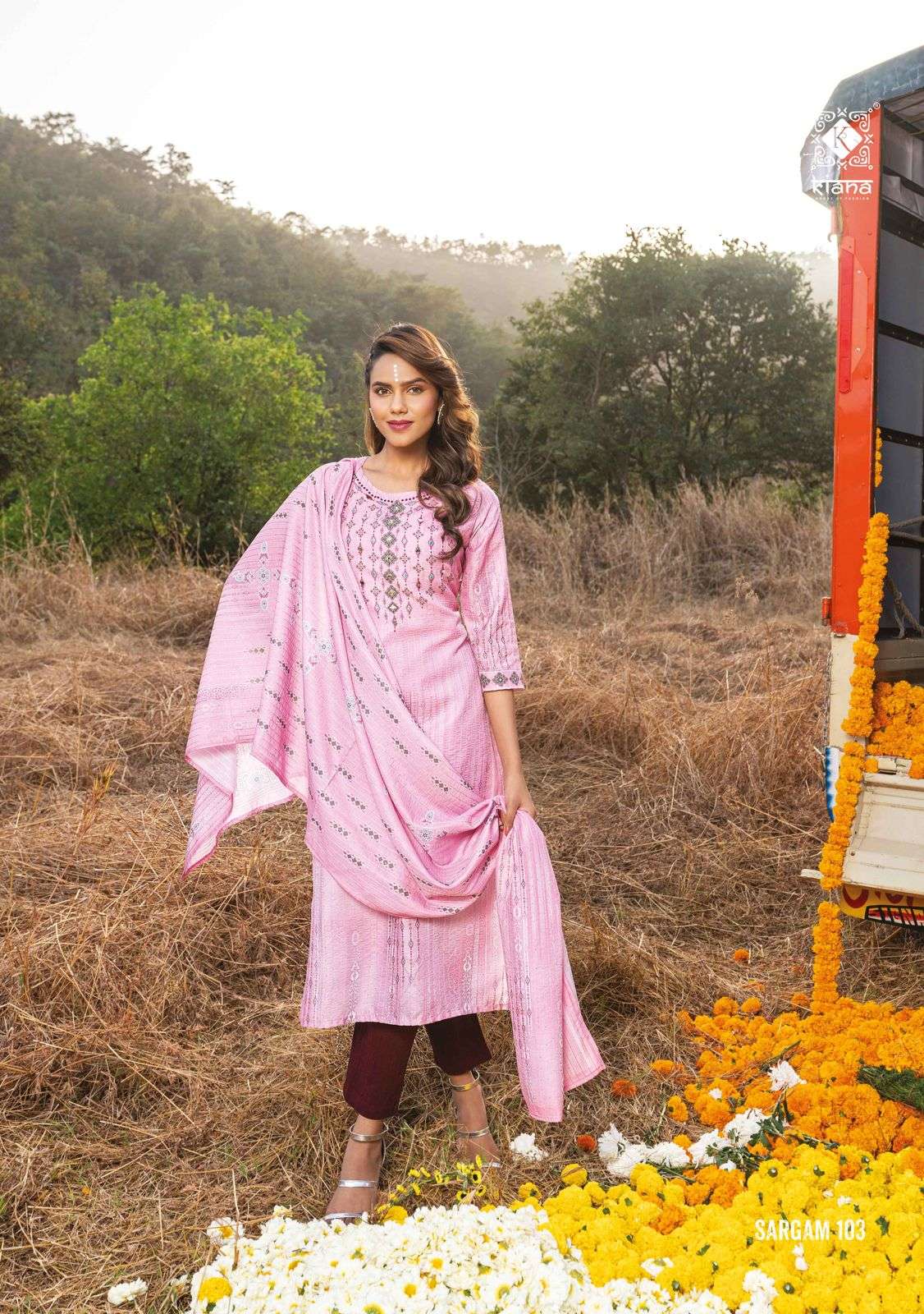 SARGAM BY KIANA 101 TO 108 SERIES FESTIVE SUITS BEAUTIFUL FANCY COLORFUL STYLISH PARTY WEAR & OCCASIONAL WEAR MUSLIN DIGITAL PRINT DRESSES AT WHOLESALE PRICE