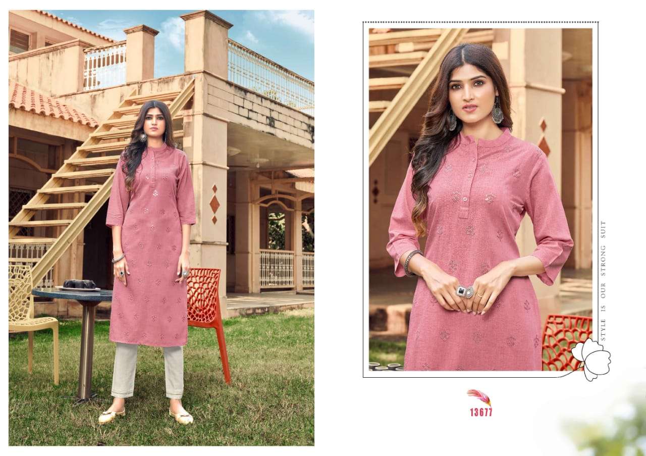 LADLEE VOL-3 BY KALAROOP 13676 TO 13681 SERIES DESIGNER STYLISH FANCY COLORFUL BEAUTIFUL PARTY WEAR & ETHNIC WEAR COLLECTION RAYON PRINT KURTIS AT WHOLESALE PRICE