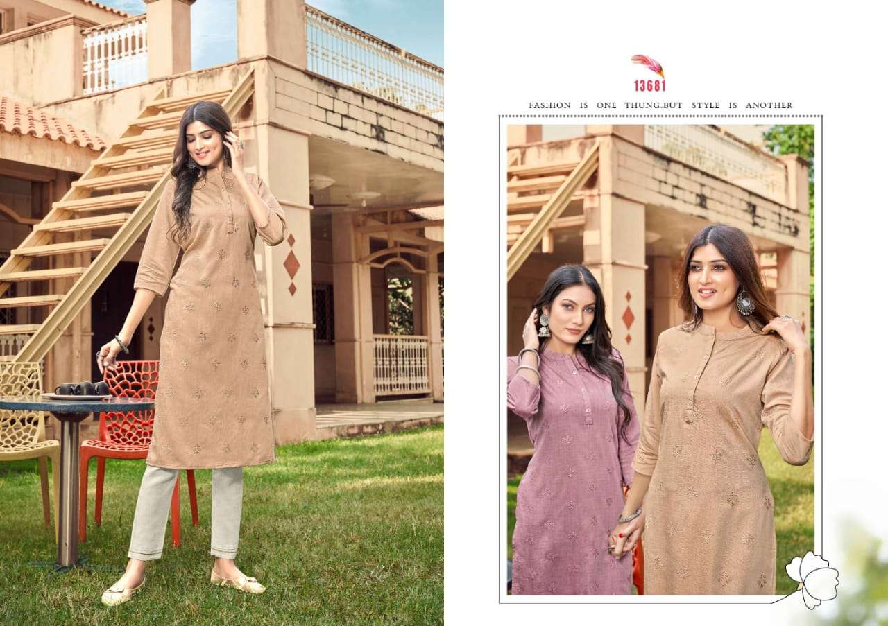 LADLEE VOL-3 BY KALAROOP 13676 TO 13681 SERIES DESIGNER STYLISH FANCY COLORFUL BEAUTIFUL PARTY WEAR & ETHNIC WEAR COLLECTION RAYON PRINT KURTIS AT WHOLESALE PRICE