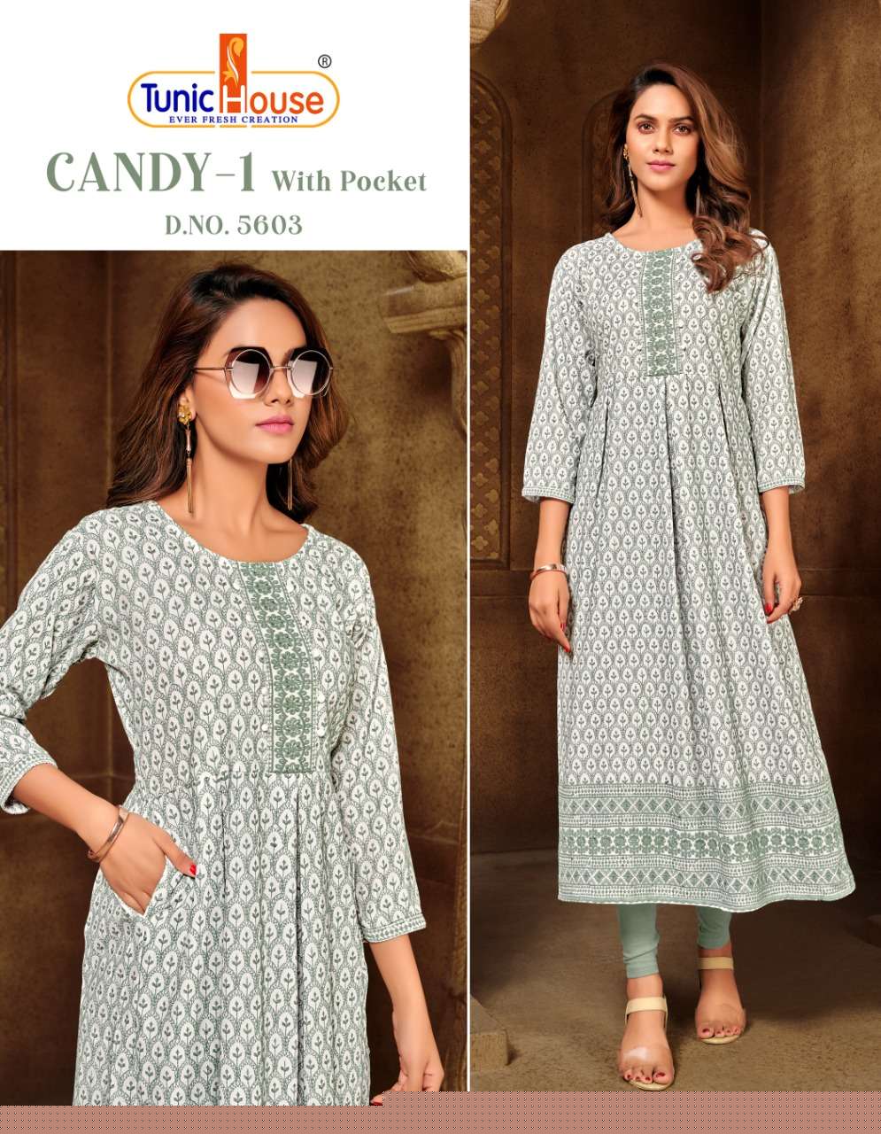 CANDY VOL-1 BY TUNIC HOUSE 5601 TO 5607 SERIES DESIGNER STYLISH FANCY COLORFUL BEAUTIFUL PARTY WEAR & ETHNIC WEAR COLLECTION VISCOSE RAYON KURTIS AT WHOLESALE PRICE