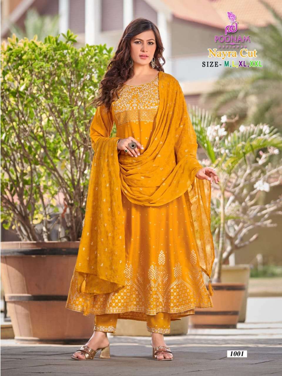 Nayra Cut By Poonam Designer 1001 To 1006 Series Festive Suits Beautiful Fancy Colorful Stylish Party Wear & Occasional Wear Pure Rayon Dresses At Wholesale Price