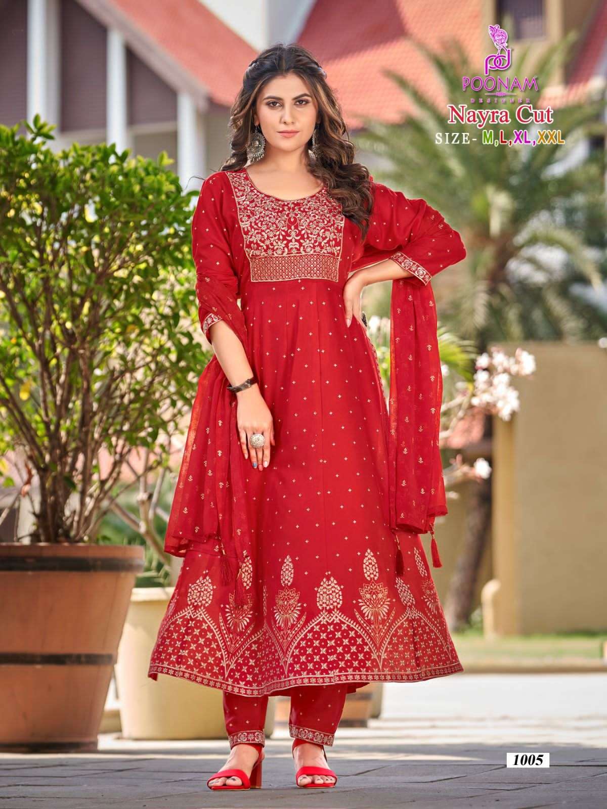 Nayra Cut By Poonam Designer 1001 To 1006 Series Festive Suits Beautiful Fancy Colorful Stylish Party Wear & Occasional Wear Pure Rayon Dresses At Wholesale Price