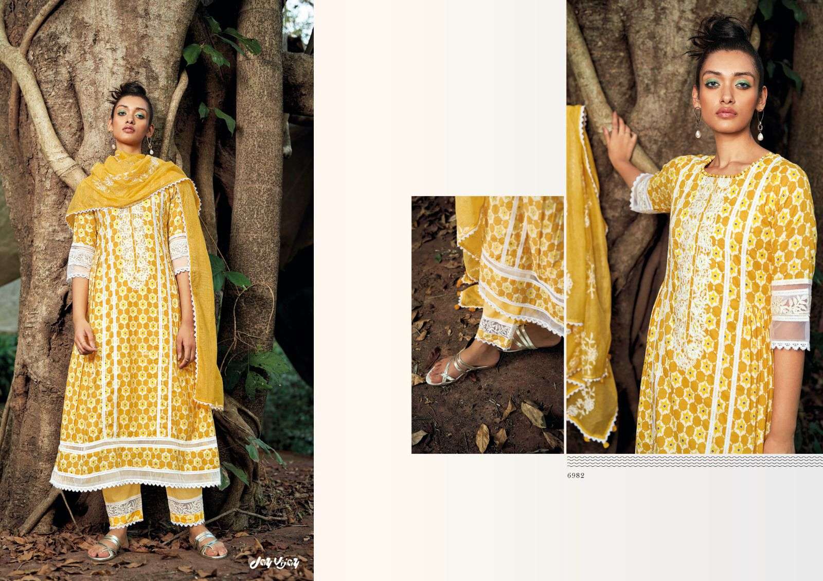 ROHI BY JAY VIJAY PRINTS 6981 TO 6988 SERIES BEAUTIFUL SUITS COLORFUL STYLISH FANCY CASUAL WEAR & ETHNIC WEAR PURE COTTON PRINT DRESSES AT WHOLESALE PRICE