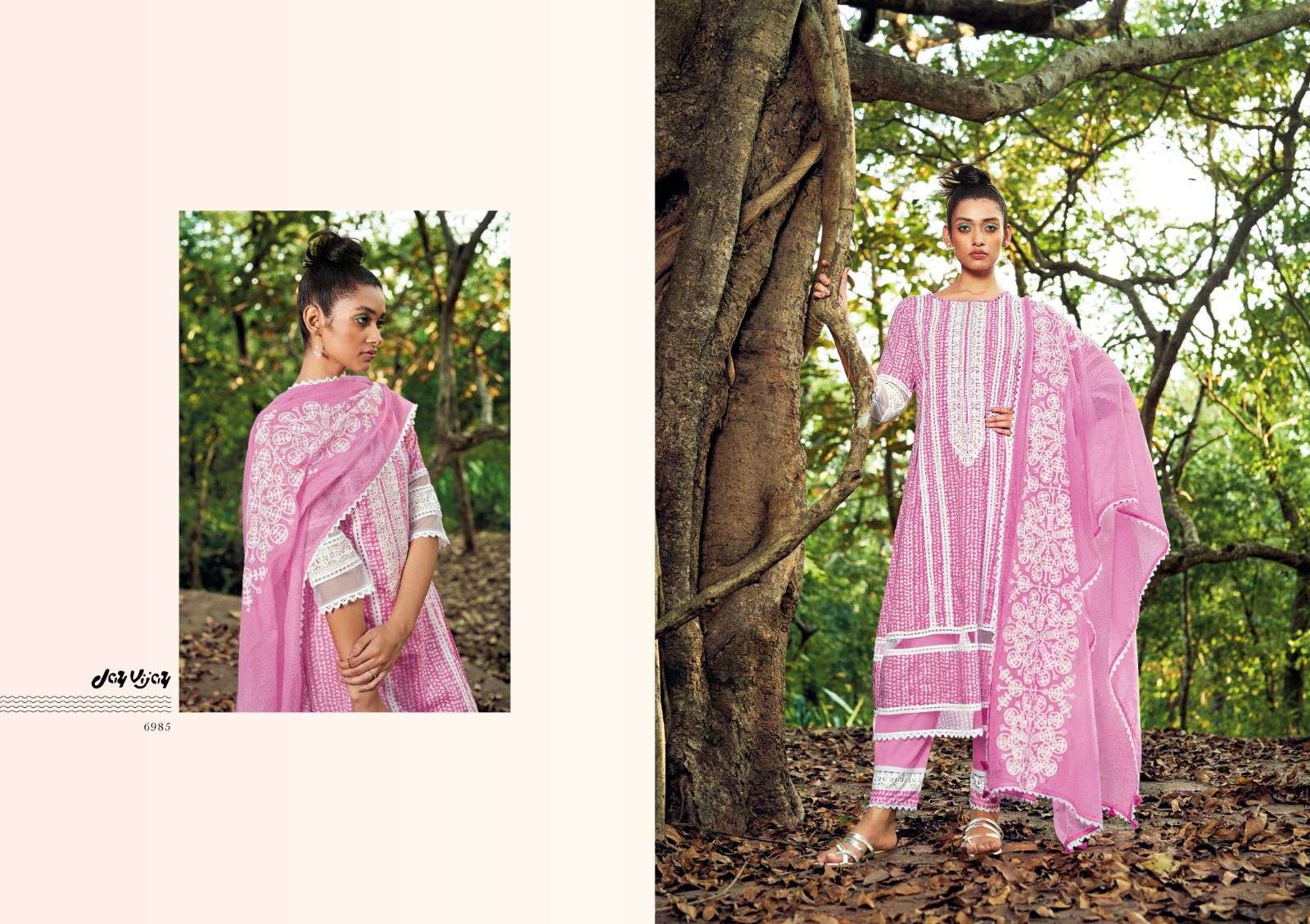 ROHI BY JAY VIJAY PRINTS 6981 TO 6988 SERIES BEAUTIFUL SUITS COLORFUL STYLISH FANCY CASUAL WEAR & ETHNIC WEAR PURE COTTON PRINT DRESSES AT WHOLESALE PRICE