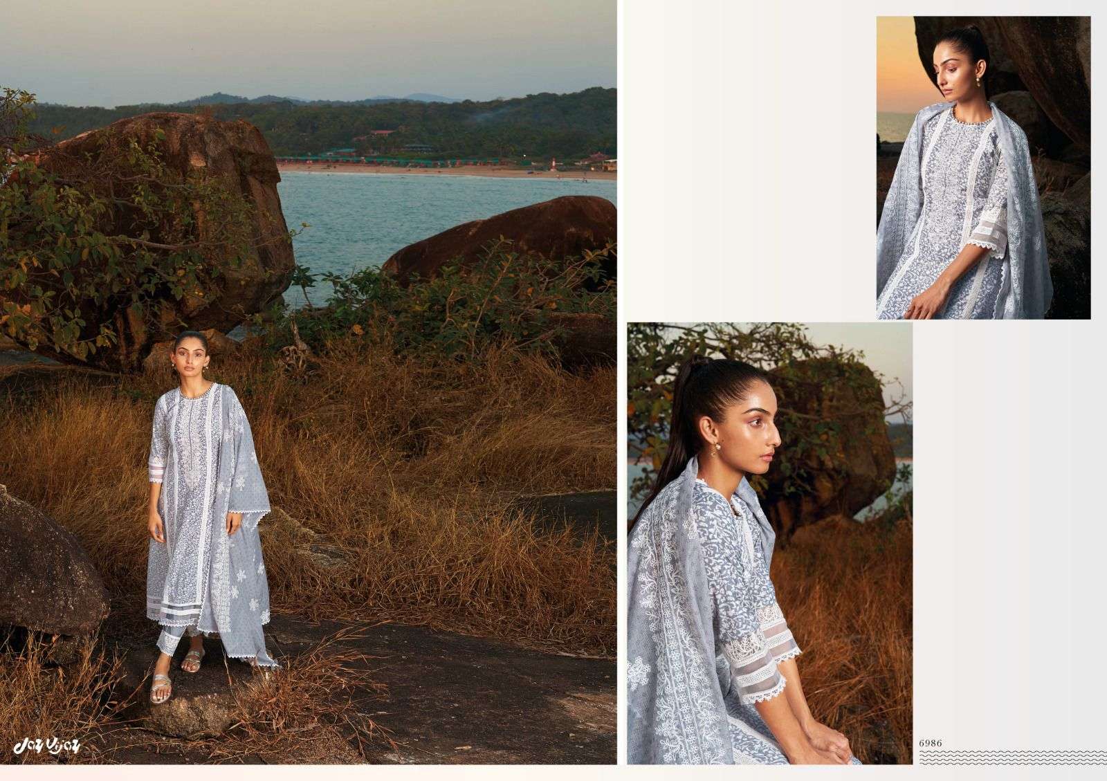 ROHI BY JAY VIJAY PRINTS 6981 TO 6988 SERIES BEAUTIFUL SUITS COLORFUL STYLISH FANCY CASUAL WEAR & ETHNIC WEAR PURE COTTON PRINT DRESSES AT WHOLESALE PRICE