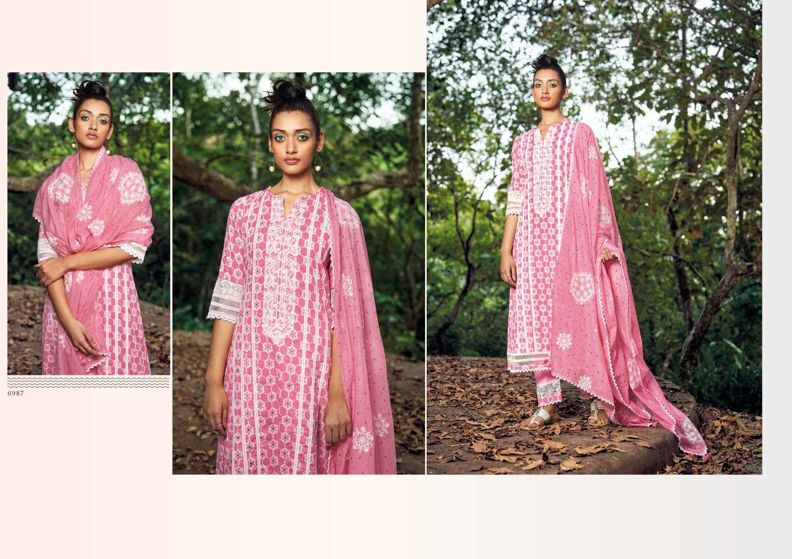 ROHI BY JAY VIJAY PRINTS 6981 TO 6988 SERIES BEAUTIFUL SUITS COLORFUL STYLISH FANCY CASUAL WEAR & ETHNIC WEAR PURE COTTON PRINT DRESSES AT WHOLESALE PRICE