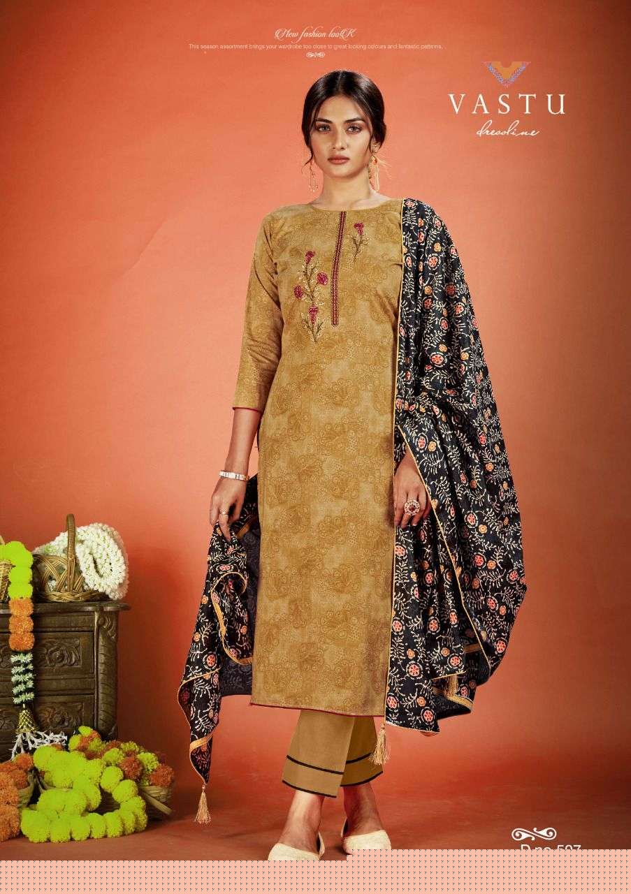 NETRA VOL-5 BY VASTU TEX 501 TO 510 SERIES BEAUTIFUL SUITS COLORFUL STYLISH FANCY CASUAL WEAR & ETHNIC WEAR LAWN COTTON PRINT DRESSES AT WHOLESALE PRICE