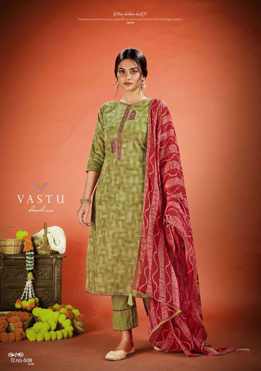 NETRA VOL-5 BY VASTU TEX 501 TO 510 SERIES BEAUTIFUL SUITS COLORFUL STYLISH FANCY CASUAL WEAR & ETHNIC WEAR LAWN COTTON PRINT DRESSES AT WHOLESALE PRICE