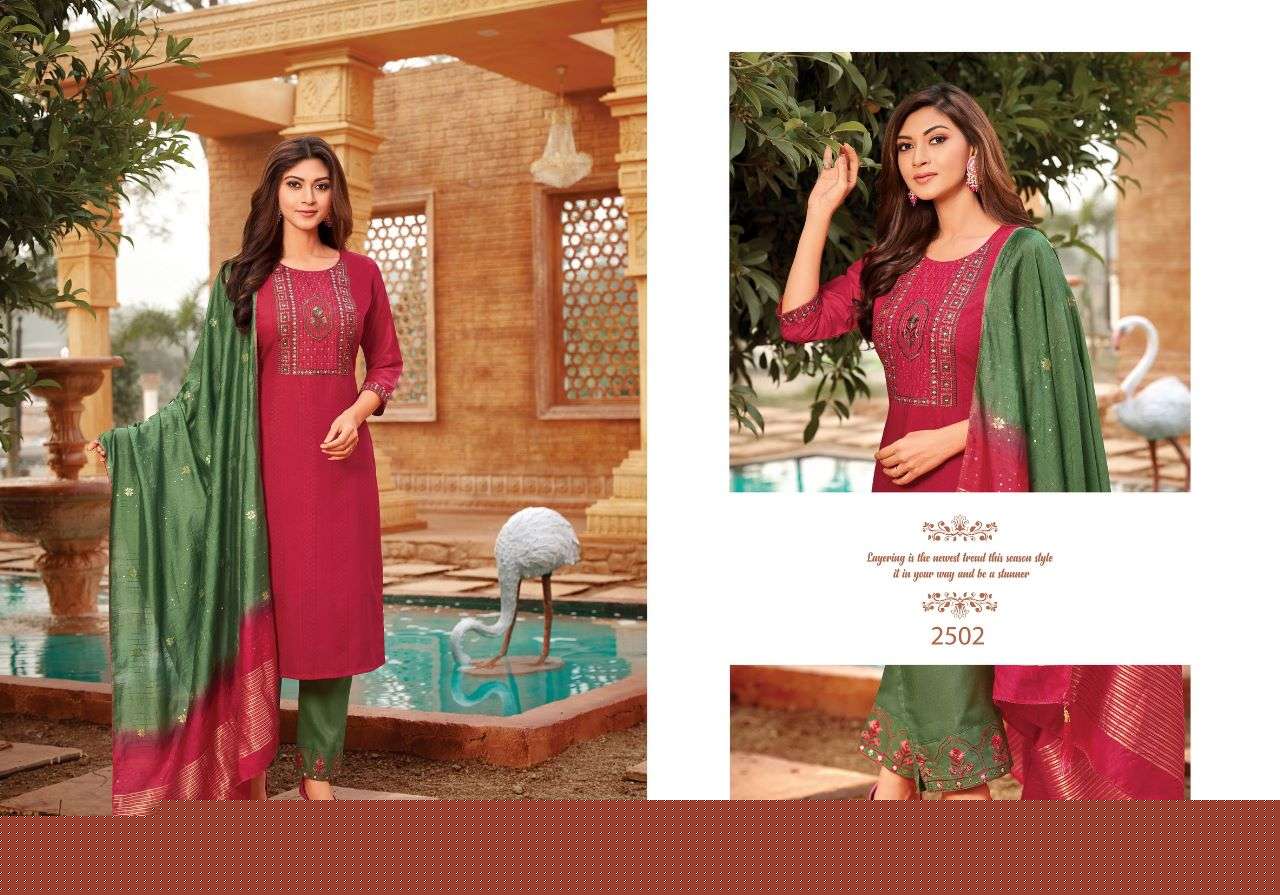 SRIVALLI VOL-4 BY HARIYAALI 2501 TO 2508 SERIES SUITS BEAUTIFUL FANCY COLORFUL STYLISH PARTY WEAR & OCCASIONAL WEAR SILK DRESSES AT WHOLESALE PRICE