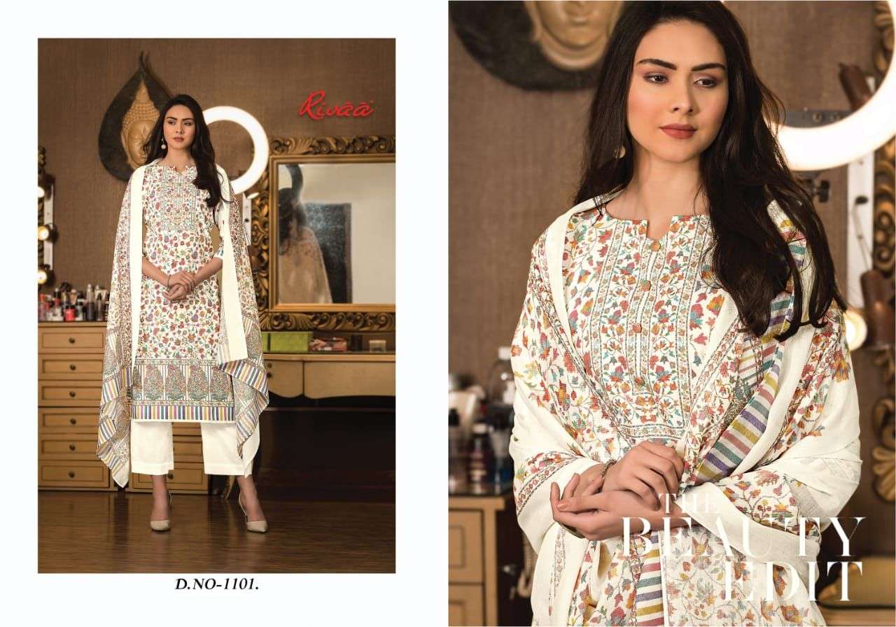 Naina By Rivaa 1101 To 1107 Series Suits Beautiful Fancy Colorful Stylish Party Wear & Occasional Wear Cotton Digital Print Dresses At Wholesale Price