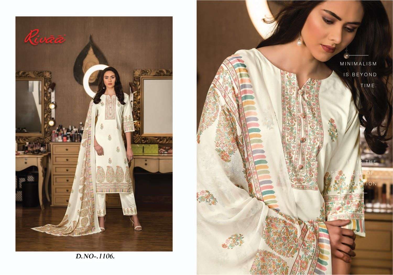 Naina By Rivaa 1101 To 1107 Series Suits Beautiful Fancy Colorful Stylish Party Wear & Occasional Wear Cotton Digital Print Dresses At Wholesale Price