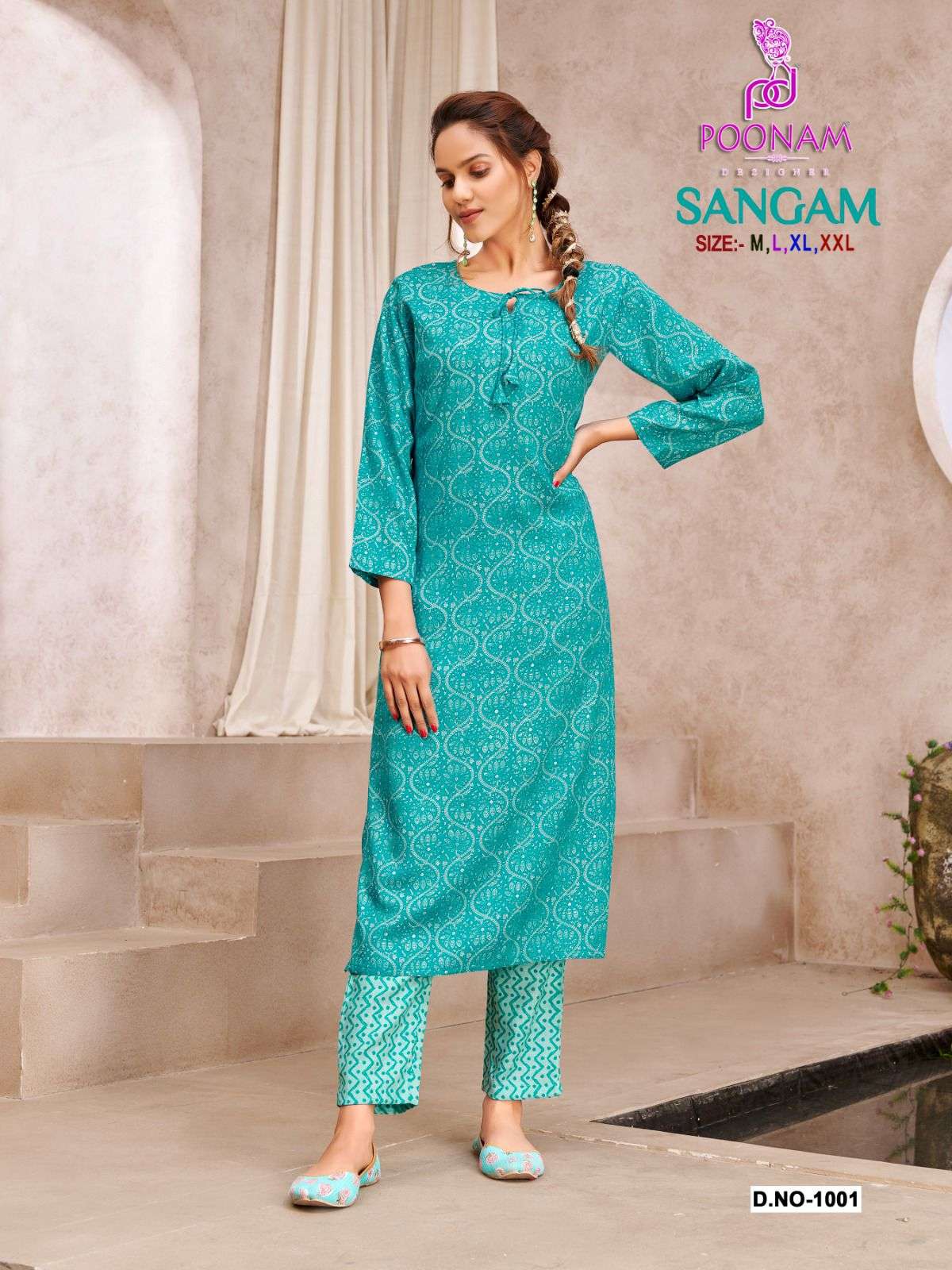 SANGAM BY SMIT CREATION SERIES 1001 TO 1009 STYLISH BEAUTIFUL COLOURFUL PRINTED & EMBROIDERED PARTY WEAR & OCCASIONAL WEAR ORIGNAL CAPSUAL PRINT DRESSES AT WHOLESALE PRICE