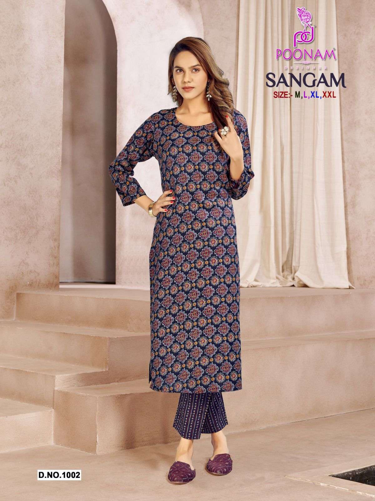 SANGAM BY SMIT CREATION SERIES 1001 TO 1009 STYLISH BEAUTIFUL COLOURFUL PRINTED & EMBROIDERED PARTY WEAR & OCCASIONAL WEAR ORIGNAL CAPSUAL PRINT DRESSES AT WHOLESALE PRICE