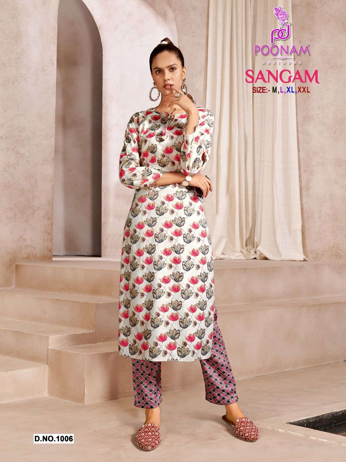SANGAM BY SMIT CREATION SERIES 1001 TO 1009 STYLISH BEAUTIFUL COLOURFUL PRINTED & EMBROIDERED PARTY WEAR & OCCASIONAL WEAR ORIGNAL CAPSUAL PRINT DRESSES AT WHOLESALE PRICE