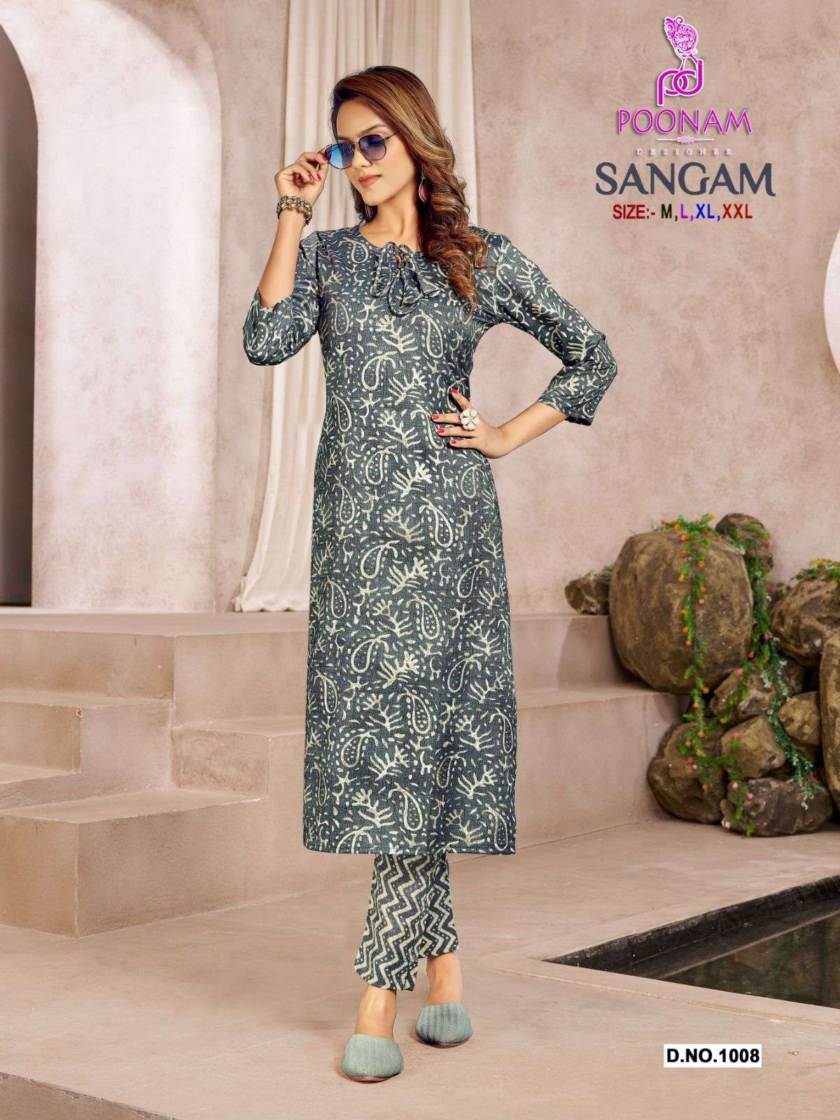 SANGAM BY SMIT CREATION SERIES 1001 TO 1009 STYLISH BEAUTIFUL COLOURFUL PRINTED & EMBROIDERED PARTY WEAR & OCCASIONAL WEAR ORIGNAL CAPSUAL PRINT DRESSES AT WHOLESALE PRICE