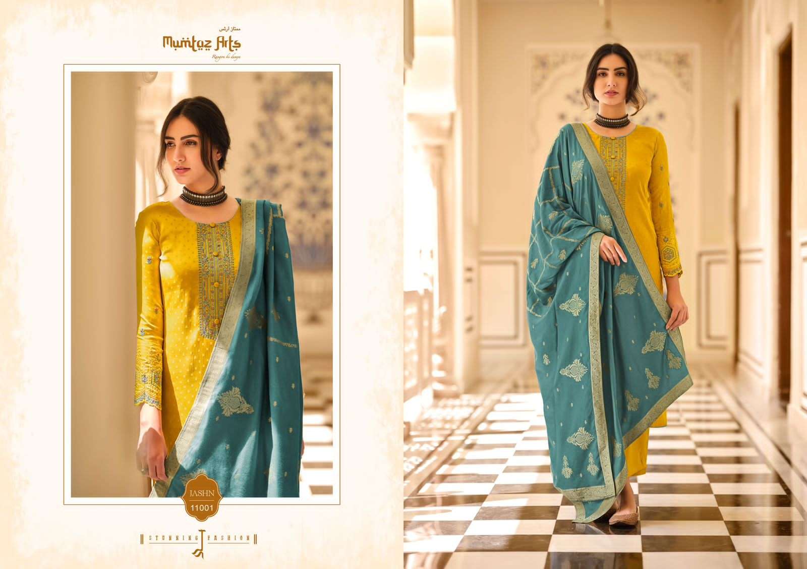 Jashn By Mumtaz Arts 1001 To 1006 Series Beautiful Suits Colorful Stylish Fancy Casual Wear &Soft Silk Fabric With Embroidery Dresses At Wholesale Price