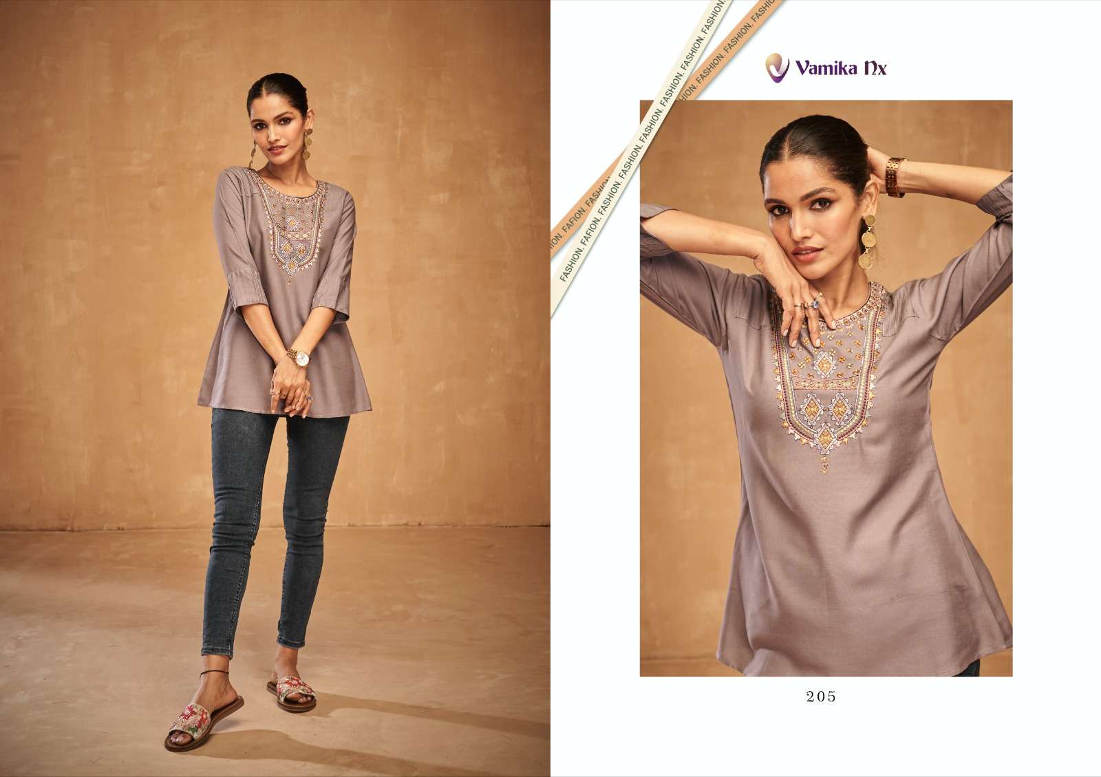 Anokhi By Vamika 201 To 208 Series Beautiful Stylish Suits Fancy Colorful Casual Wear & Ethnic Wear & Heavy Rayon At Wholesale Price