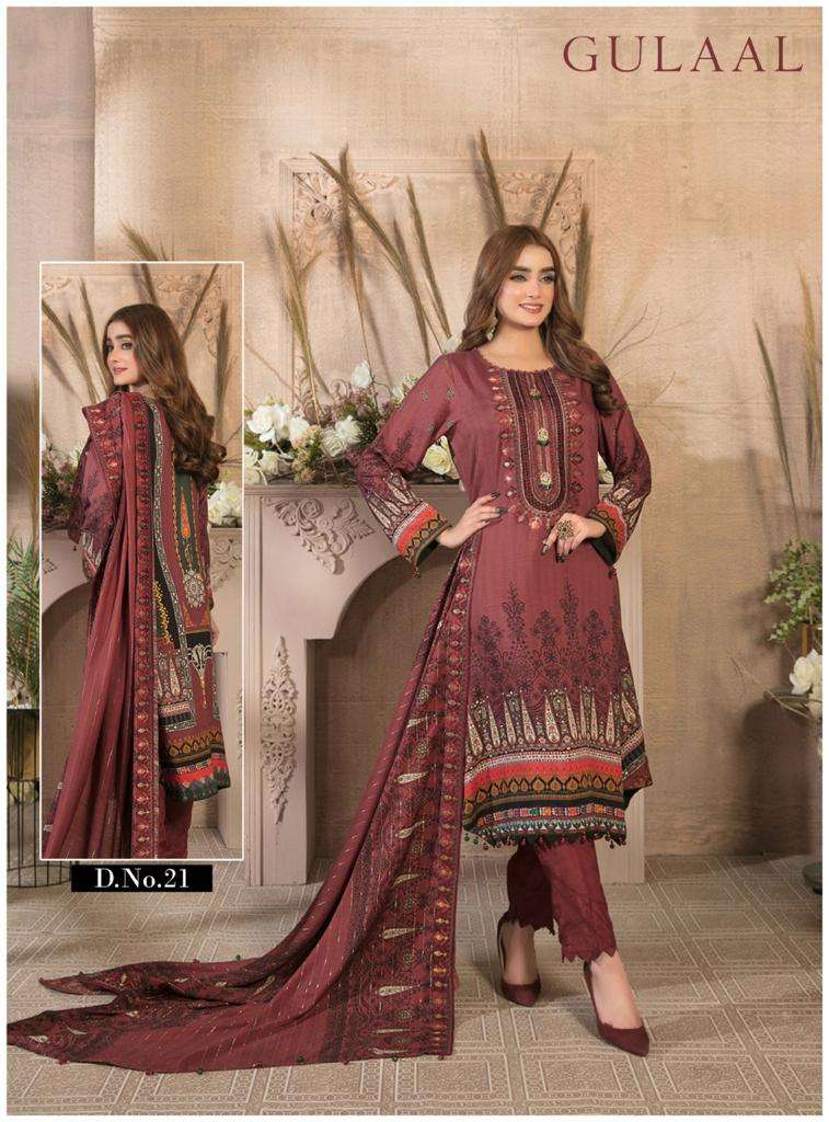 GULAAL VOL-3 BY FASHID WHOLESALE 21 TO 30 SERIES BEAUTIFUL SUITS COLORFUL STYLISH FANCY CASUAL WEAR & ETHNIC WEAR PURE COTTON DRESSES AT WHOLESALE PRICE