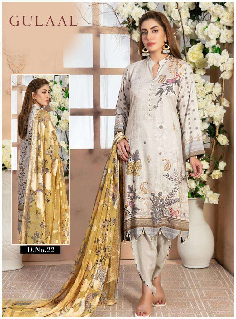 GULAAL VOL-3 BY FASHID WHOLESALE 21 TO 30 SERIES BEAUTIFUL SUITS COLORFUL STYLISH FANCY CASUAL WEAR & ETHNIC WEAR PURE COTTON DRESSES AT WHOLESALE PRICE