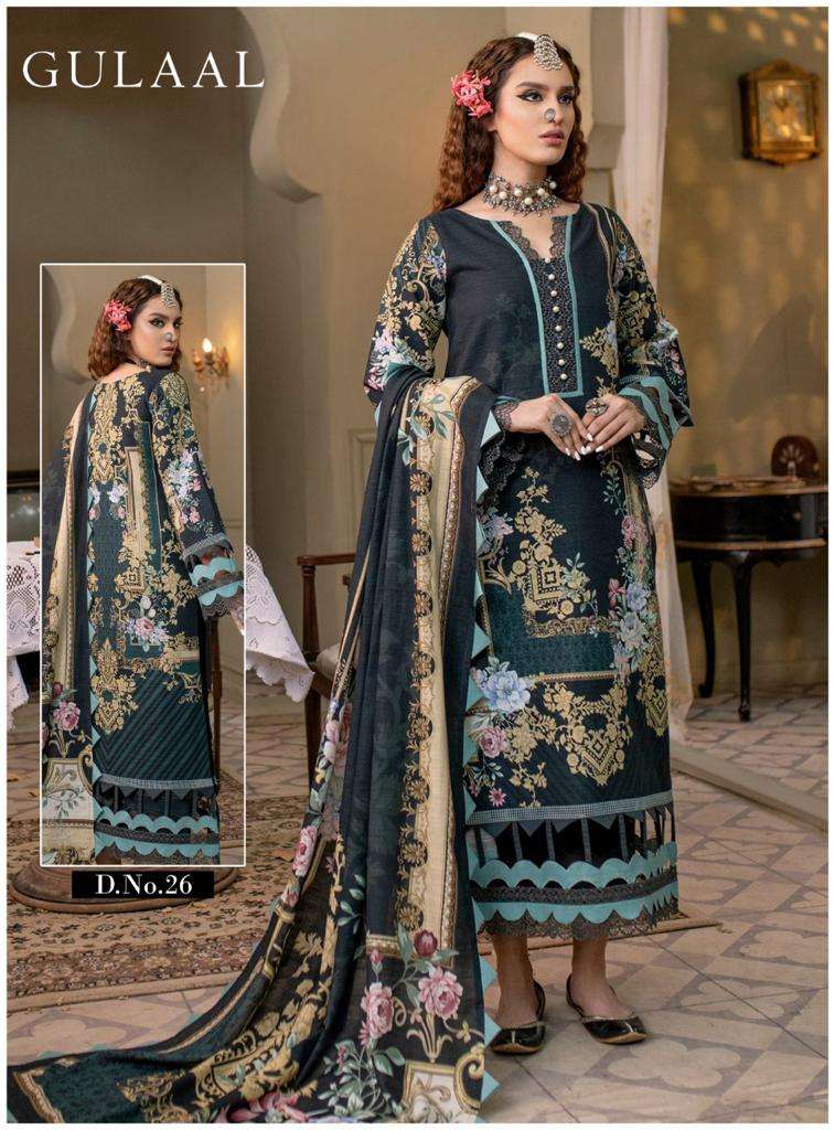 GULAAL VOL-3 BY FASHID WHOLESALE 21 TO 30 SERIES BEAUTIFUL SUITS COLORFUL STYLISH FANCY CASUAL WEAR & ETHNIC WEAR PURE COTTON DRESSES AT WHOLESALE PRICE