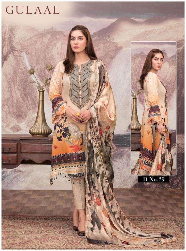 GULAAL VOL-3 BY FASHID WHOLESALE 21 TO 30 SERIES BEAUTIFUL SUITS COLORFUL STYLISH FANCY CASUAL WEAR & ETHNIC WEAR PURE COTTON DRESSES AT WHOLESALE PRICE