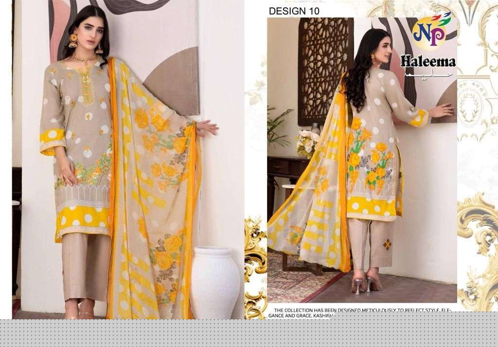 HALEEMA BY NAND GOPAL PRINTS 01 TO 10 SERIES BEAUTIFUL SUITS COLORFUL STYLISH FANCY CASUAL WEAR & ETHNIC WEAR LAWN COTTON DRESSES AT WHOLESALE PRICE