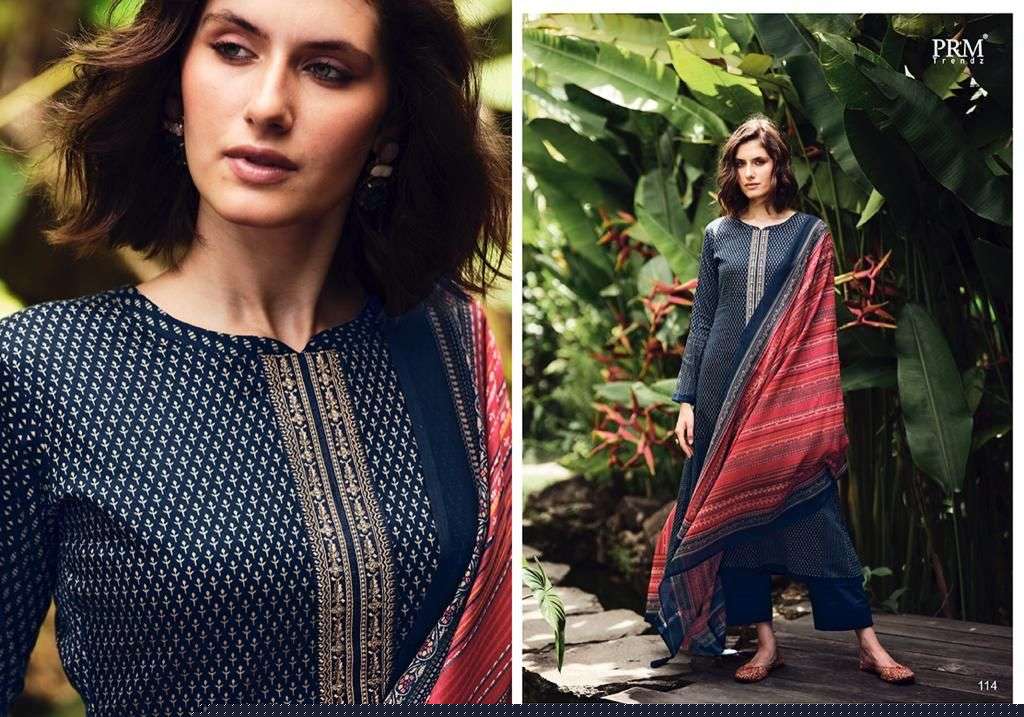 SERENITY BY PRM TRENDZ 111 TO 118 SERIES BEAUTIFUL STYLISH SUITS FANCY COLORFUL CASUAL WEAR & ETHNIC WEAR & READY TO WEAR PURE JAM SILK DRESSES AT WHOLESALE PRICE