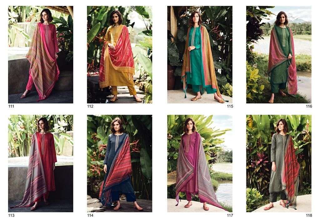SERENITY BY PRM TRENDZ 111 TO 118 SERIES BEAUTIFUL STYLISH SUITS FANCY COLORFUL CASUAL WEAR & ETHNIC WEAR & READY TO WEAR PURE JAM SILK DRESSES AT WHOLESALE PRICE