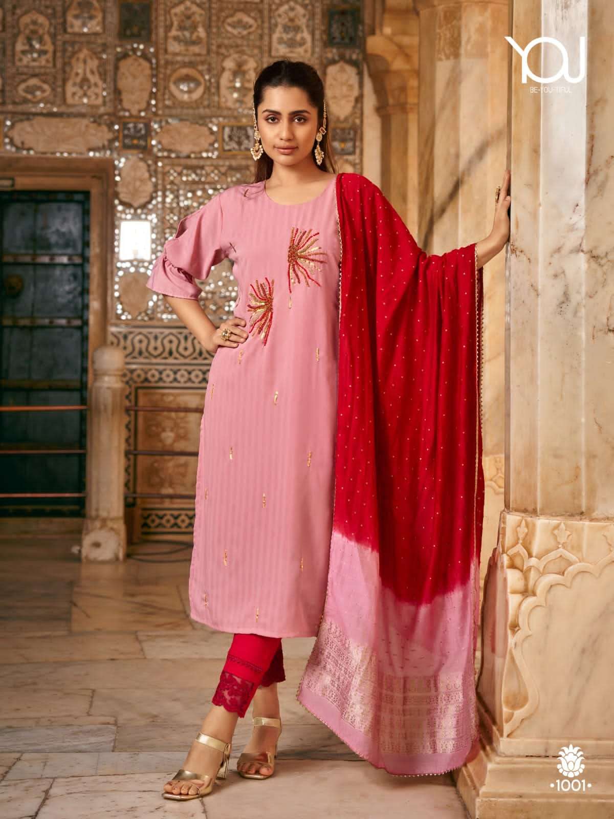 MAUSAMI VOL-2 BY YOU 1001 TO 1006 SERIES BEAUTIFUL STYLISH SUITS FANCY COLORFUL CASUAL WEAR & ETHNIC WEAR & READY TO WEAR RAYON VISCOSE DRESSES AT WHOLESALE PRICE