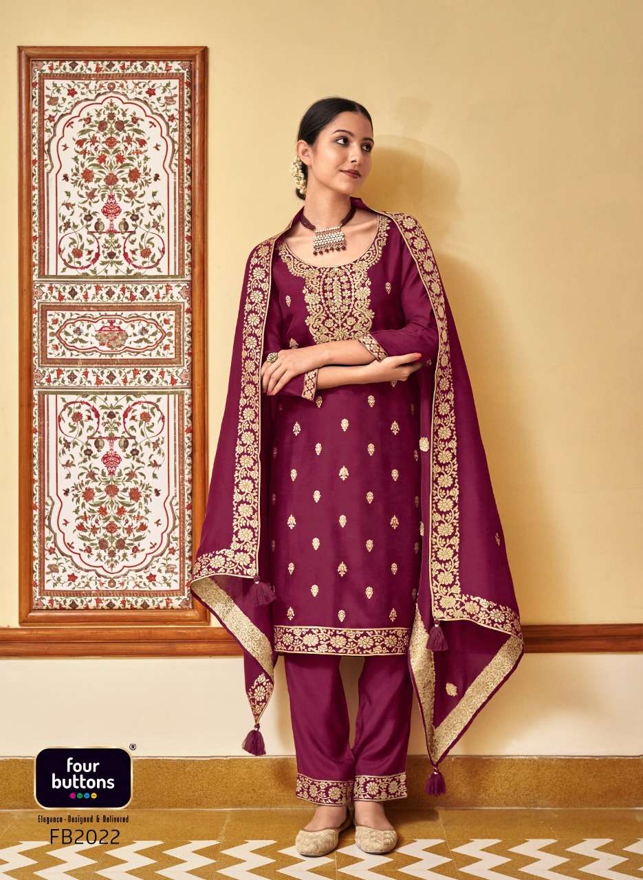 SABAA BY FOUR BUTTONS 2021 TO 2026 SERIES BEAUTIFUL STYLISH SUITS FANCY COLORFUL CASUAL WEAR & ETHNIC WEAR & READY TO WEAR SILK JACQUARD DRESSES AT WHOLESALE PRICE
