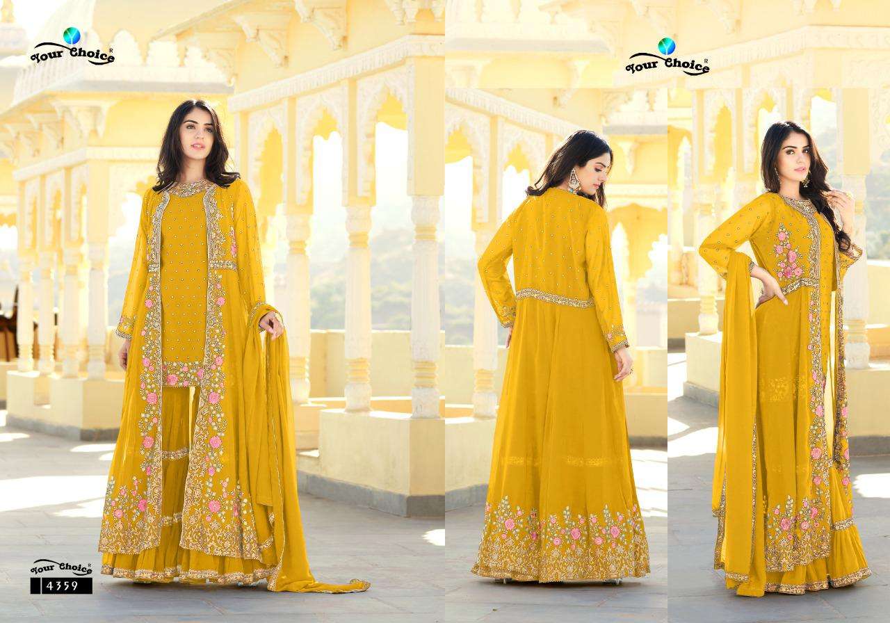 Fashionista Vol-2 By Your Choice 4355 To 4360 Series Beautiful Sharara Suits Colorful Stylish Fancy Casual Wear & Ethnic Wear Georgette Embroidered Dresses At Wholesale Price